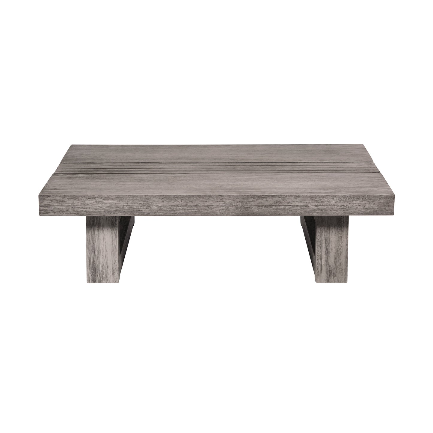 LAKEVIEW 33" GRAY SOLID WOOD OUTDOOR COFFEE TABLE - Varnish & Vibe