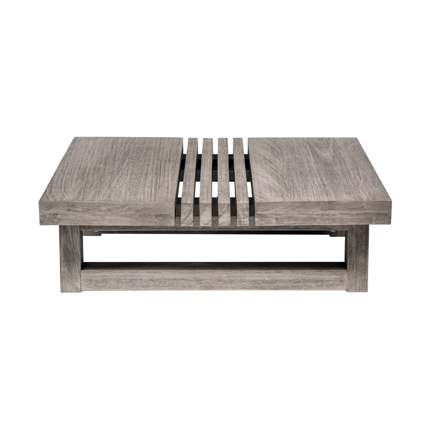LAKEVIEW 33" GRAY SOLID WOOD OUTDOOR COFFEE TABLE - Varnish & Vibe