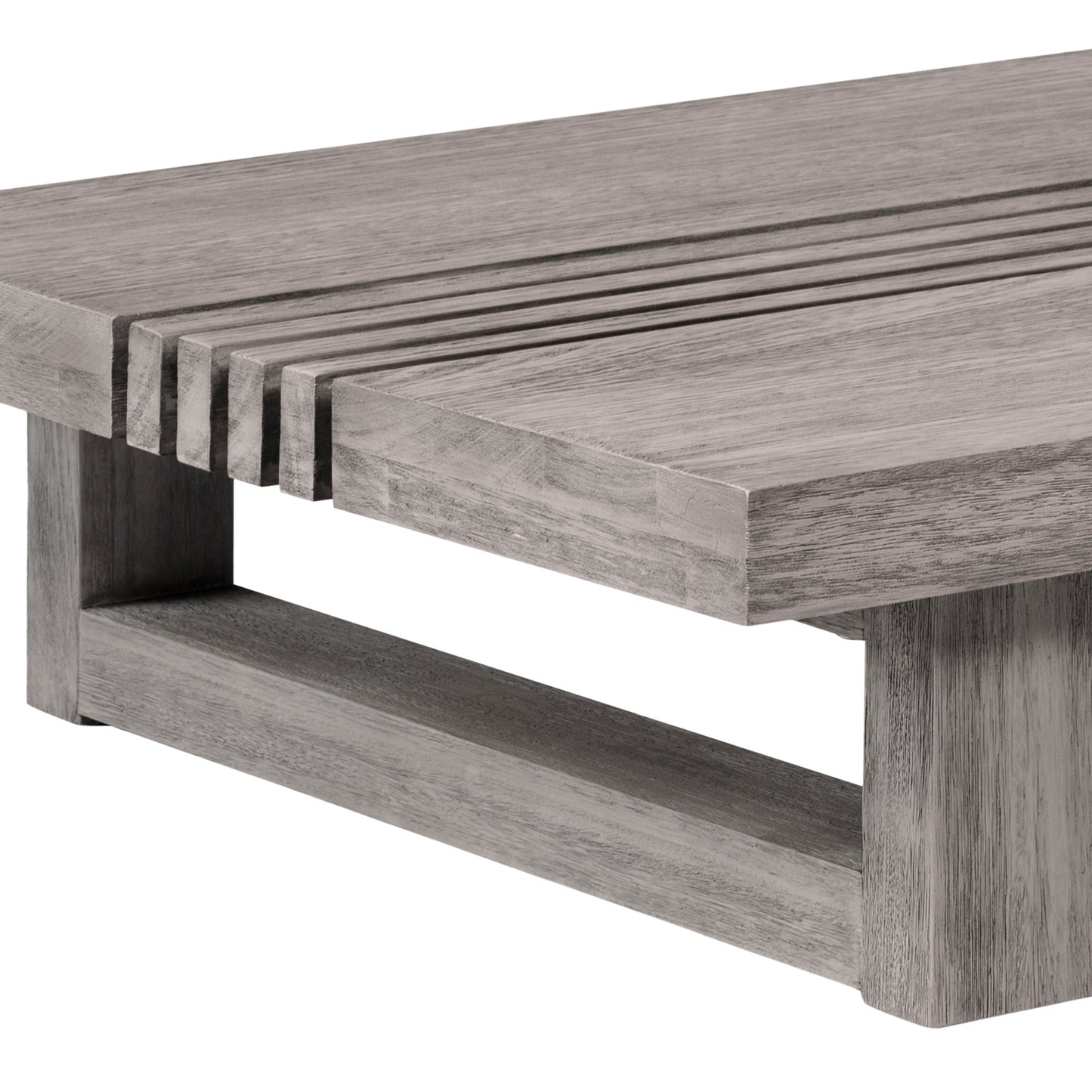 LAKEVIEW 33" GRAY SOLID WOOD OUTDOOR COFFEE TABLE - Varnish & Vibe
