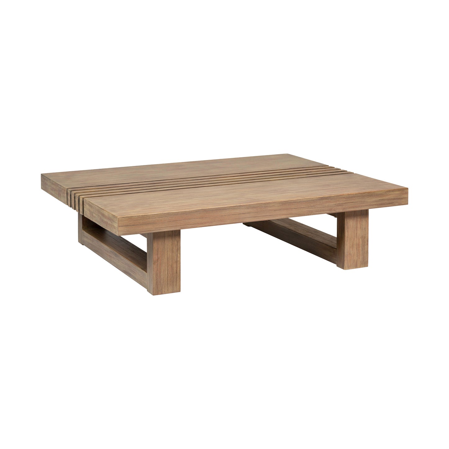LAKEVIEW 33" NATURAL SOLID WOOD OUTDOOR COFFEE TABLE - Varnish & Vibe
