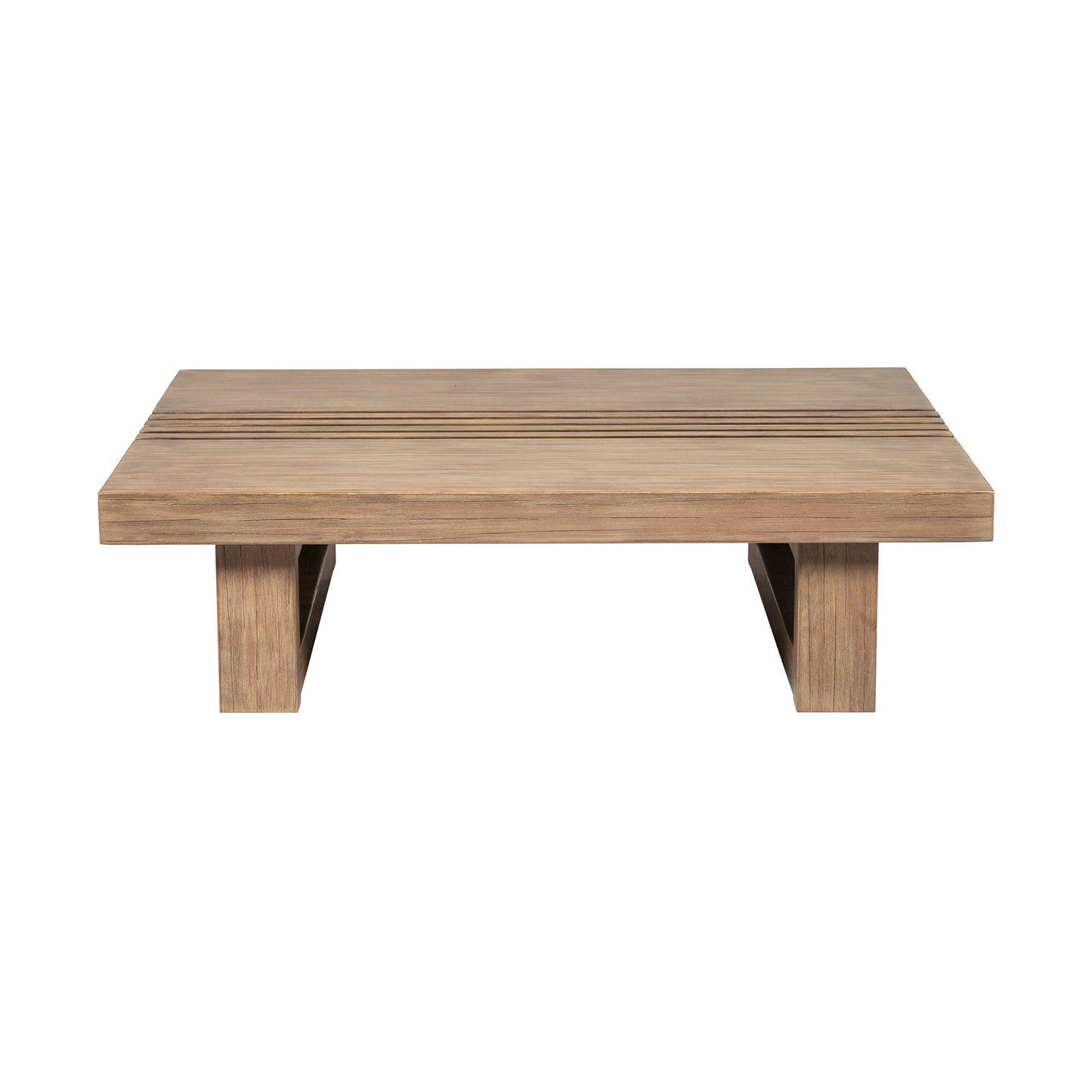 LAKEVIEW 33" NATURAL SOLID WOOD OUTDOOR COFFEE TABLE - Varnish & Vibe