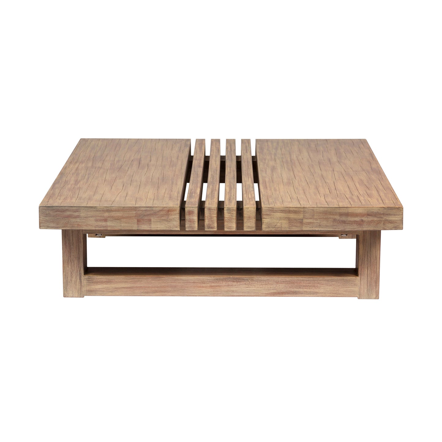 LAKEVIEW 33" NATURAL SOLID WOOD OUTDOOR COFFEE TABLE - Varnish & Vibe