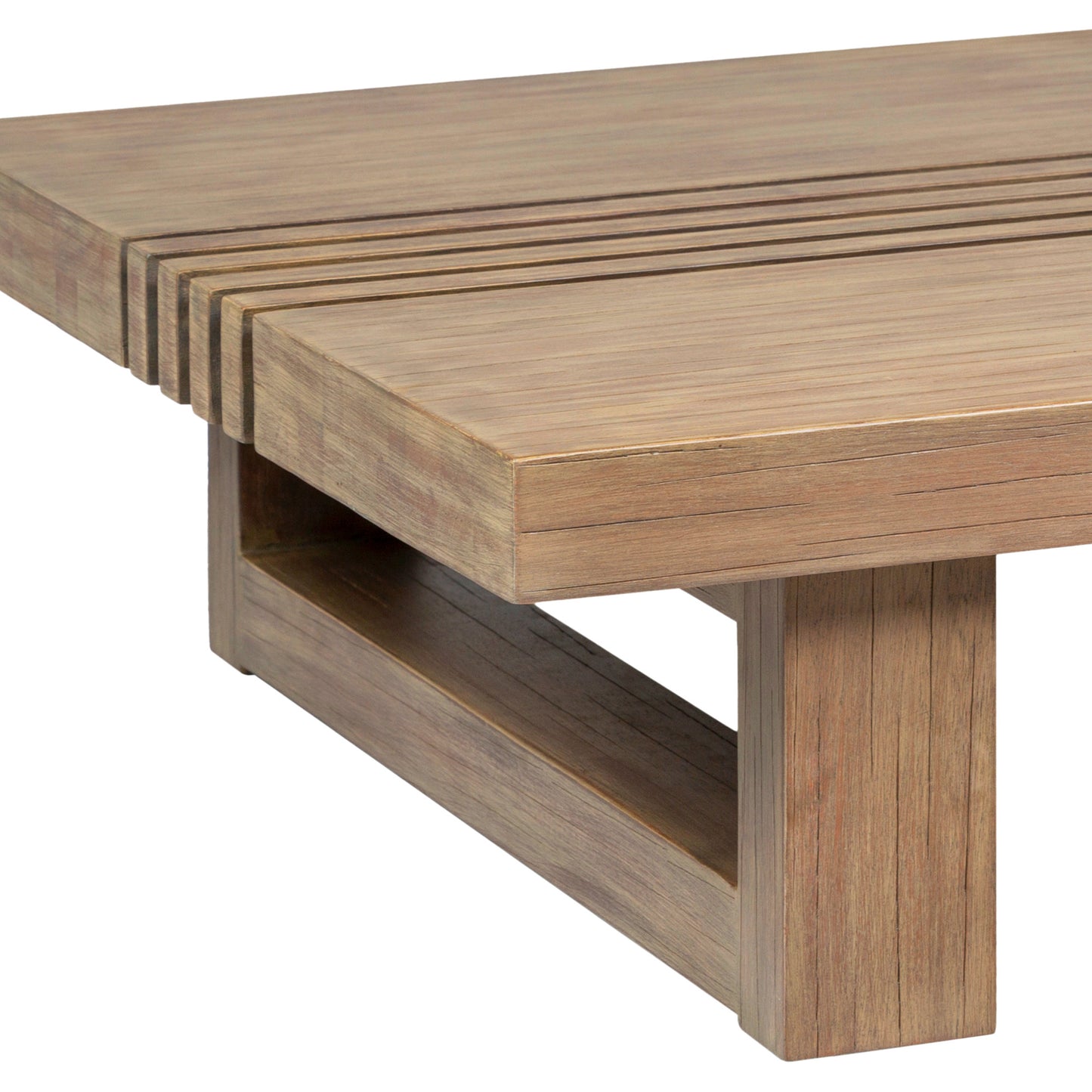 LAKEVIEW 33" NATURAL SOLID WOOD OUTDOOR COFFEE TABLE - Varnish & Vibe