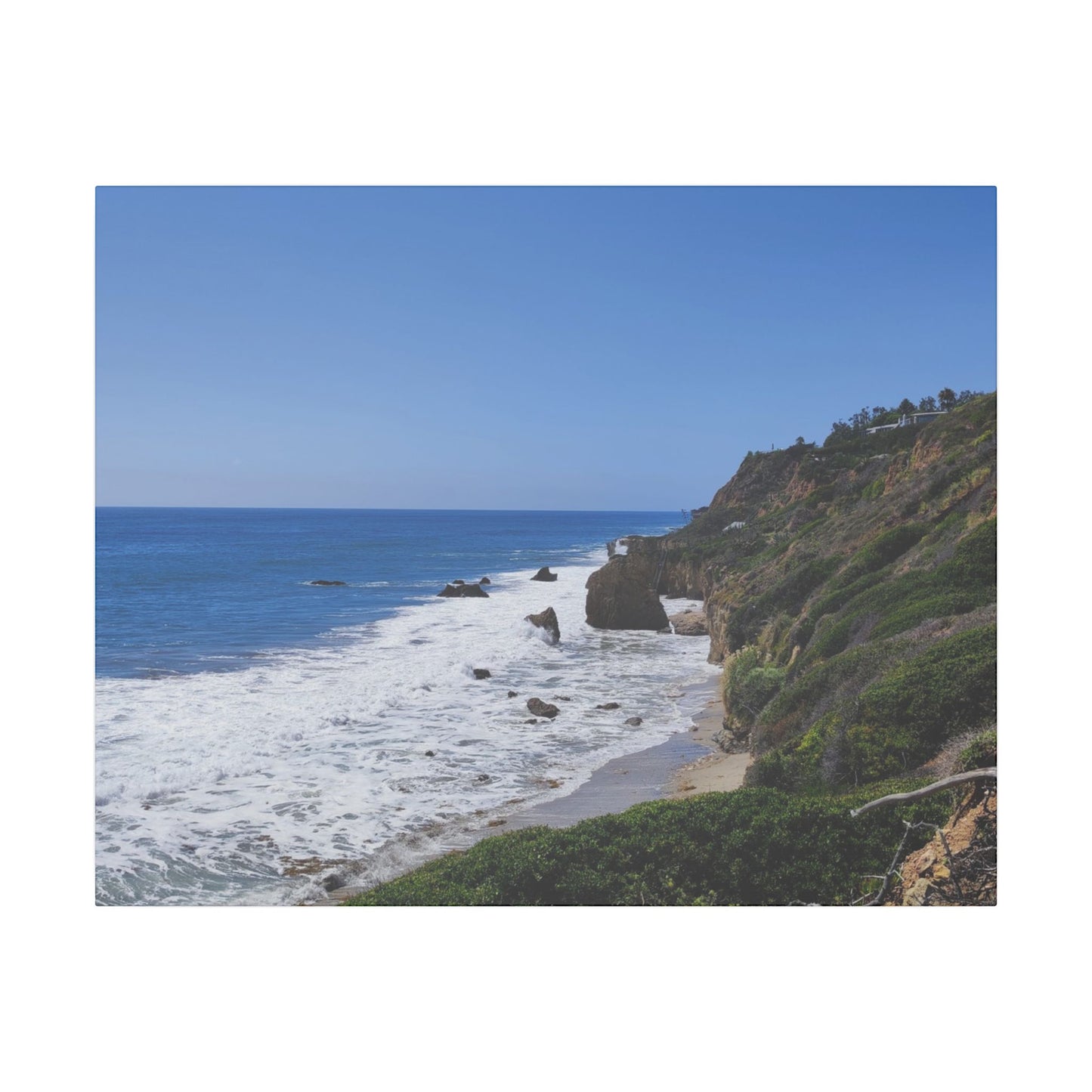 OCEAN SERENE COASTAL LANDSCAPE MATTE CANVAS PRINT WALL ART - Varnish & Vibe