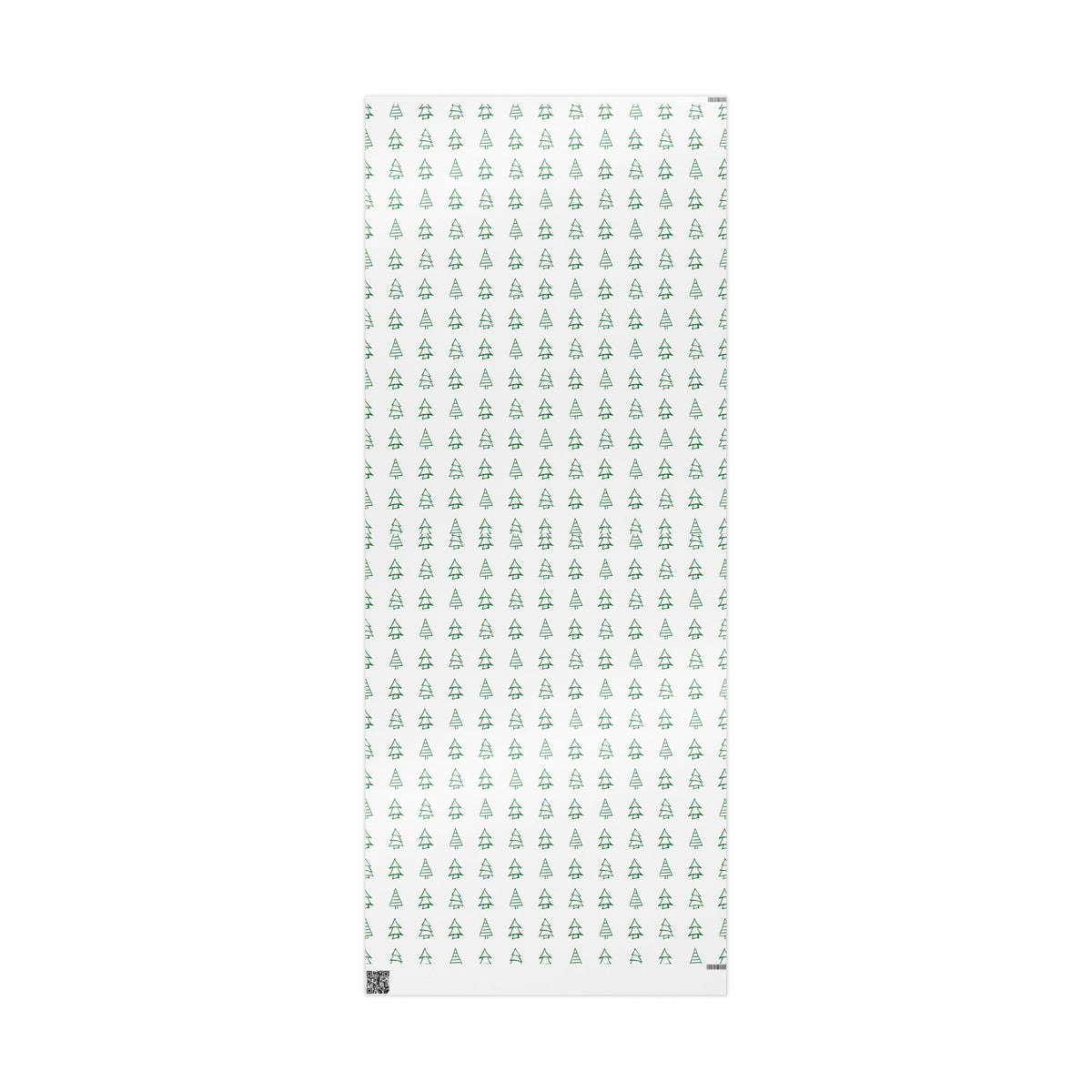 Christmas Tree Pattern Wrapping Paper Roll — Green Sketch Holiday Gift Wrap - Varnish & Vibe
