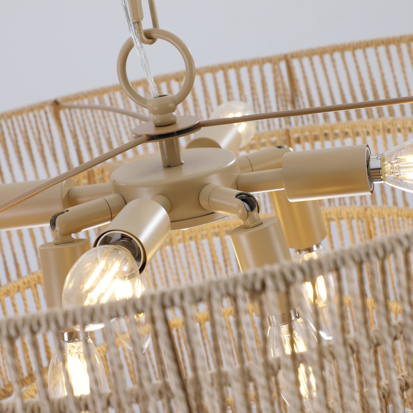 PIER 24" RATTAN 5-TIER CHANDELIER - Varnish & Vibe