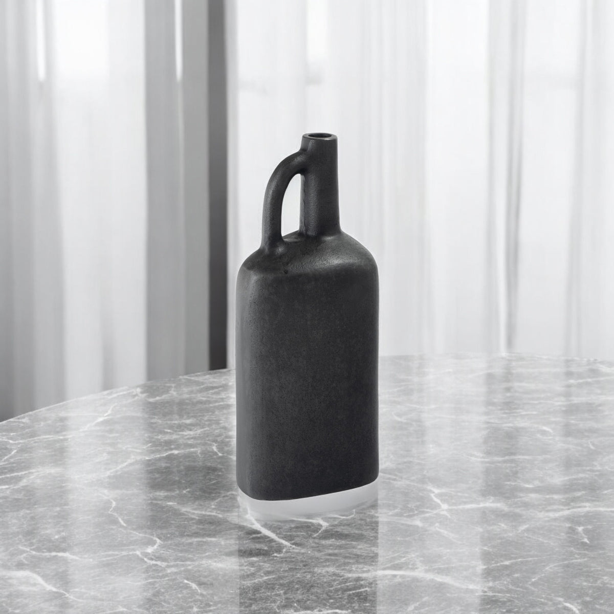 MALIBU 11" GRAY ALUMINUM JUG TABLE VASE - Varnish & Vibe