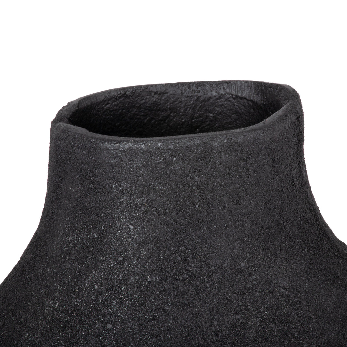 MALIBU 12" BLACK ALUMINUM MODERN ABSTRACT TABLE VASE - Varnish & Vibe