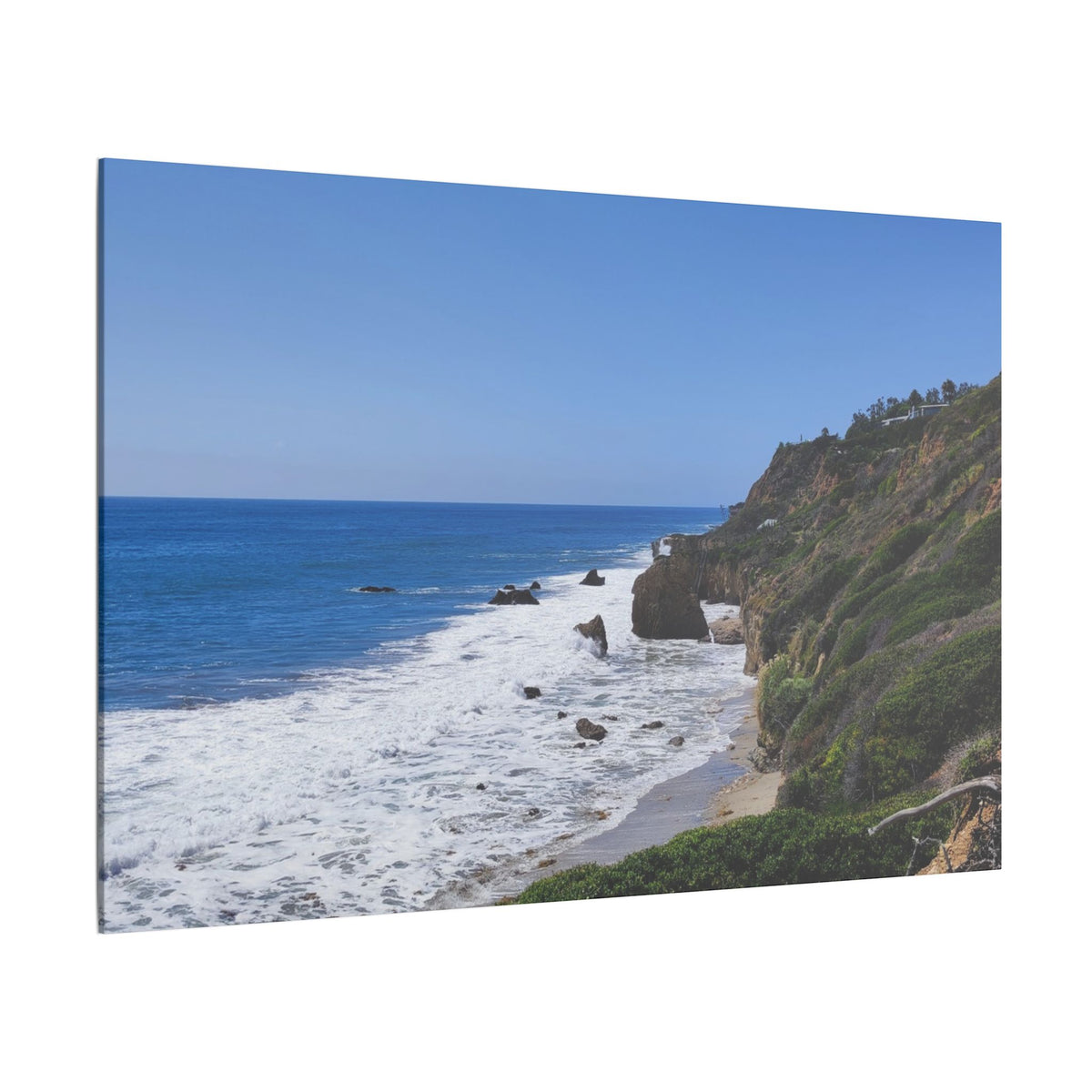 OCEAN SERENE COASTAL LANDSCAPE MATTE CANVAS PRINT WALL ART - Varnish & Vibe
