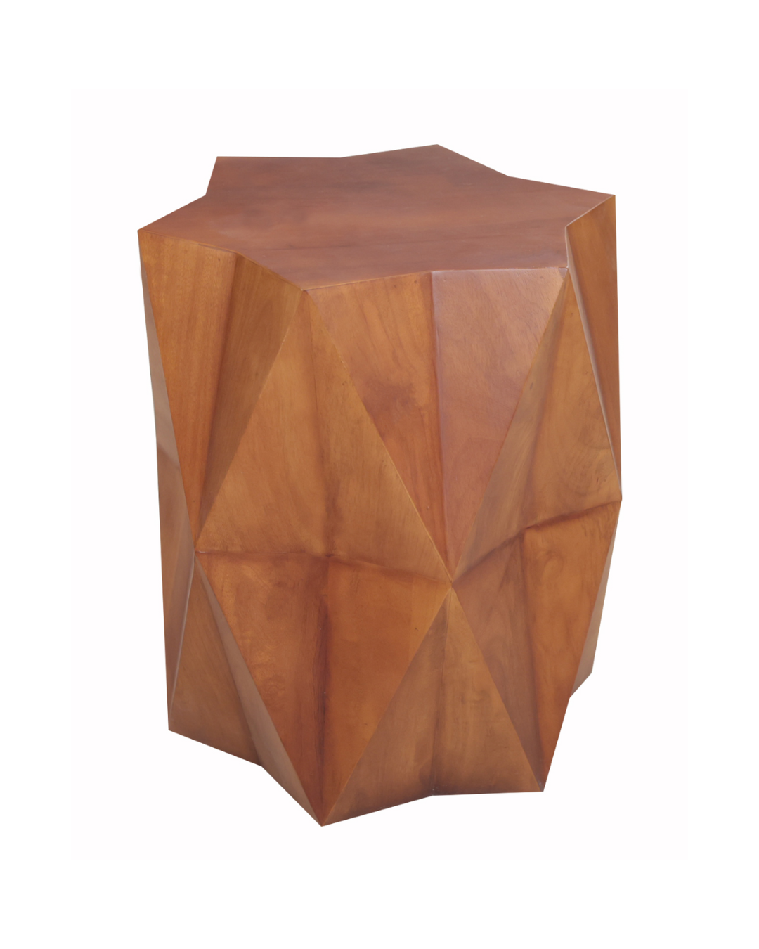 24" BROWN SOLID WOOD END TABLE - Varnish & Vibe