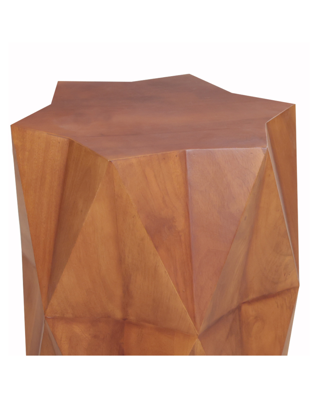 24" BROWN SOLID WOOD END TABLE - Varnish & Vibe