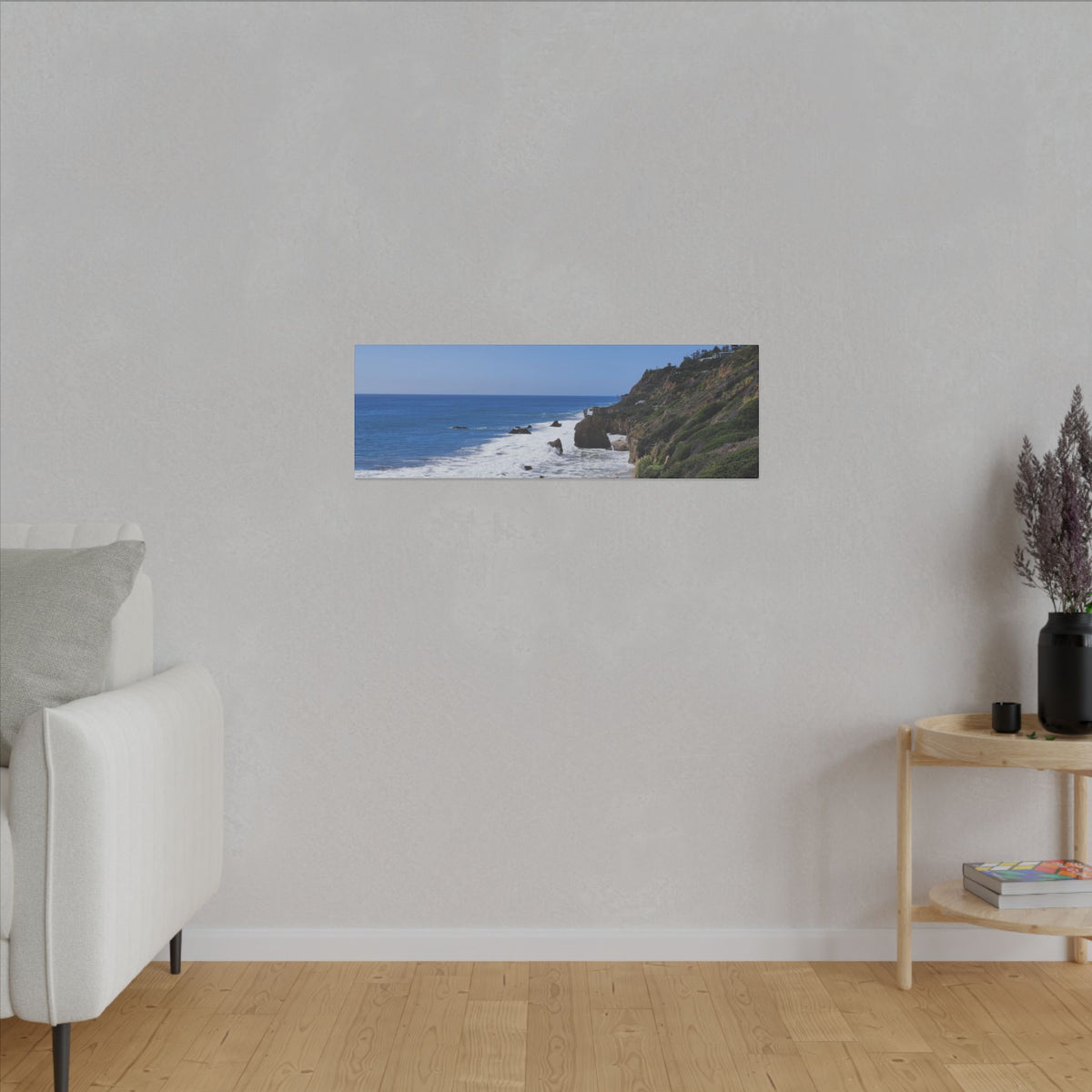 OCEAN SERENE COASTAL LANDSCAPE MATTE CANVAS PRINT WALL ART - Varnish & Vibe