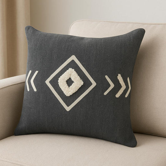 HERMOSA SET OF TWO DARK GEOMETRIC THROW PILLOWS