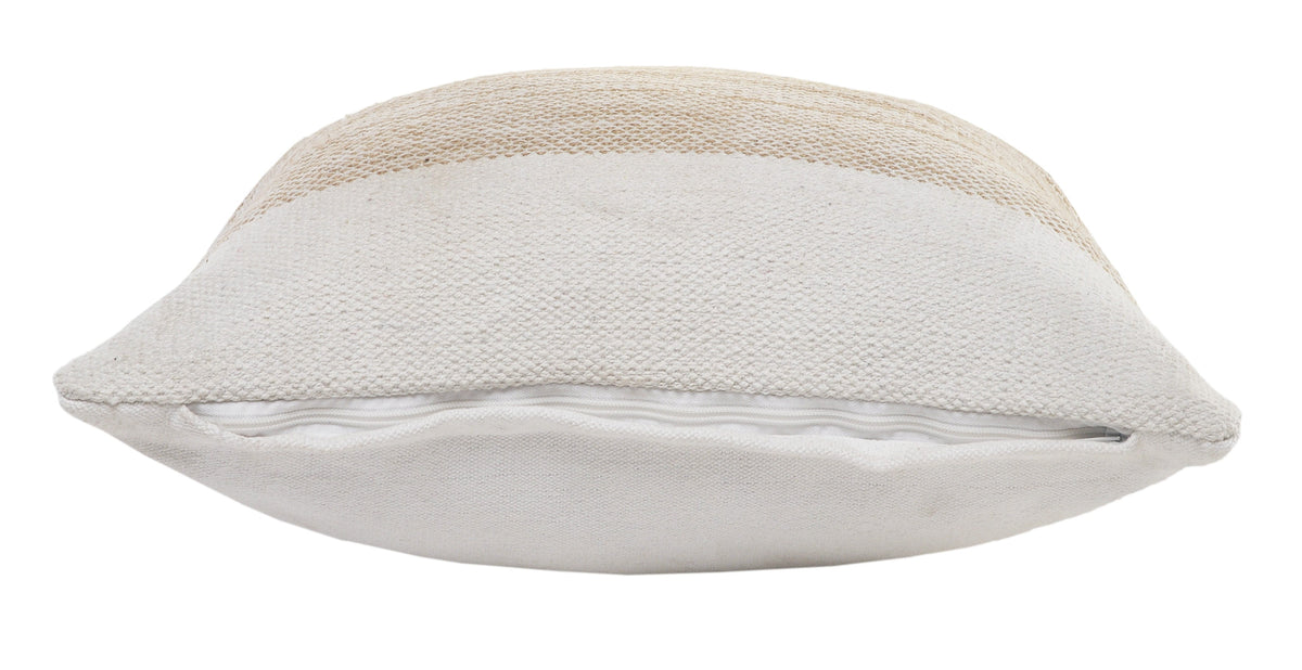 REDONDO SET OF TWO WHITE AND SAND THROW PILLOWS - Varnish & Vibe