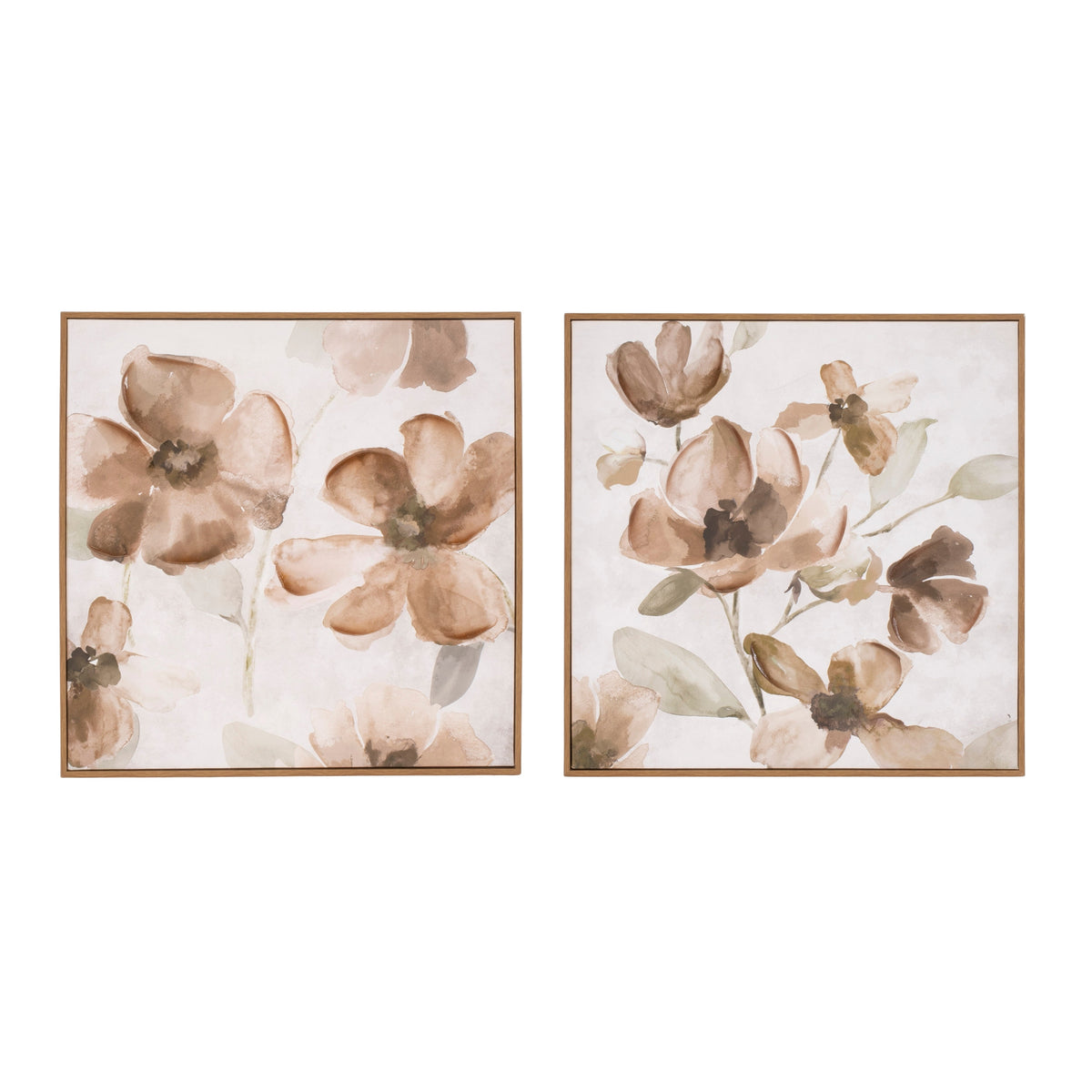PALISADES SET OF TWO FLORAL NATURAL FRAMED WALL ART - Varnish & Vibe