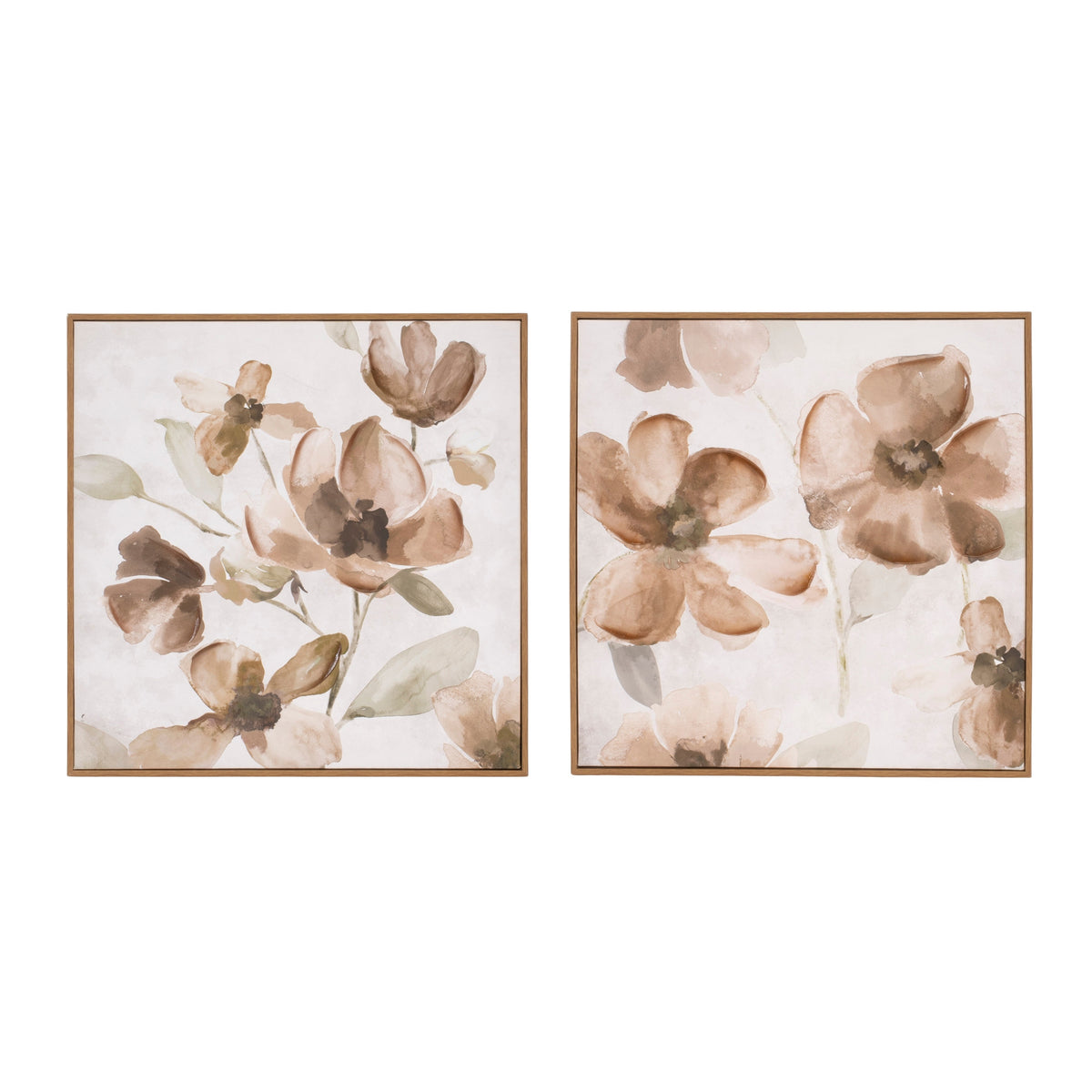 PALISADES SET OF TWO FLORAL NATURAL FRAMED WALL ART - Varnish & Vibe