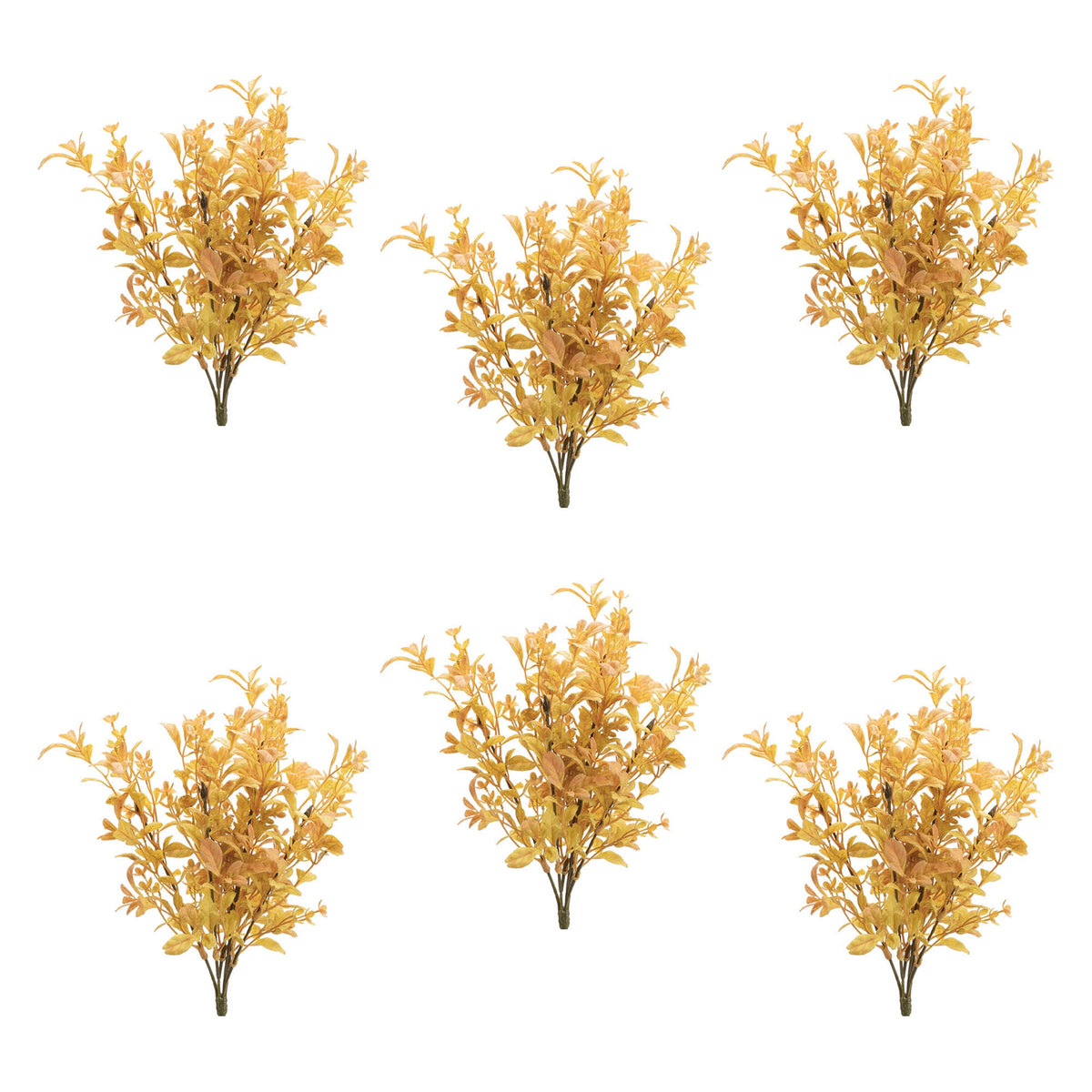 PALISADES SET OF SIX 9" YELLOW AND ORANGE ARTIFICIAL FOLIAGE - Varnish & Vibe