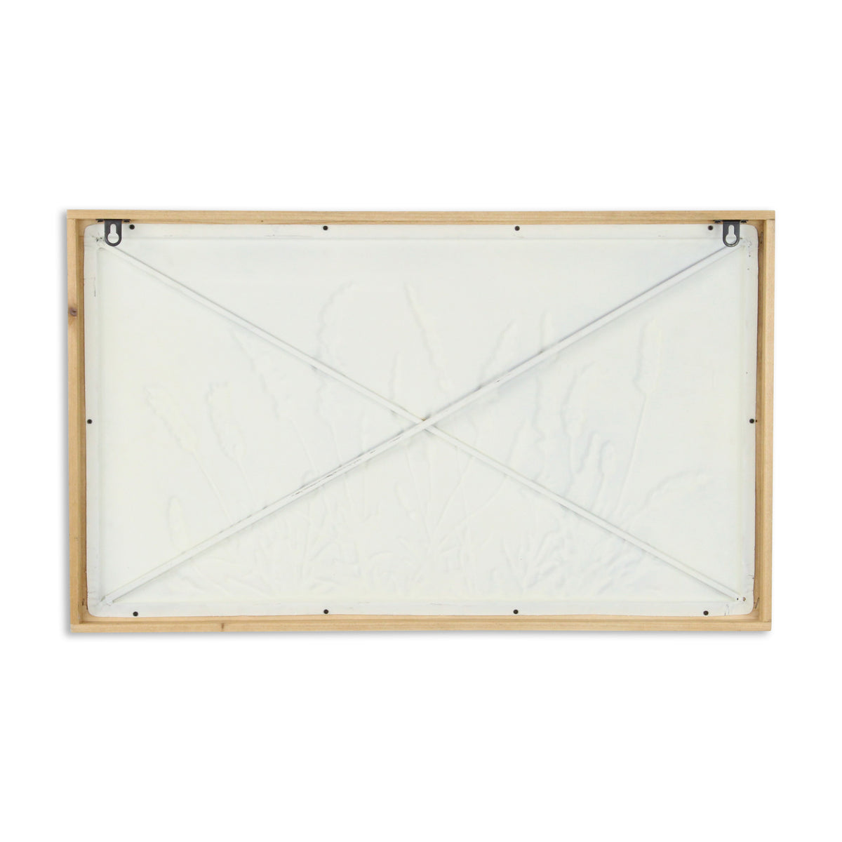 CALABASAS 16" X 26" NATURAL WHITE AND LAVENDER FLORAL WOOD FRAMED ART - Varnish & Vibe