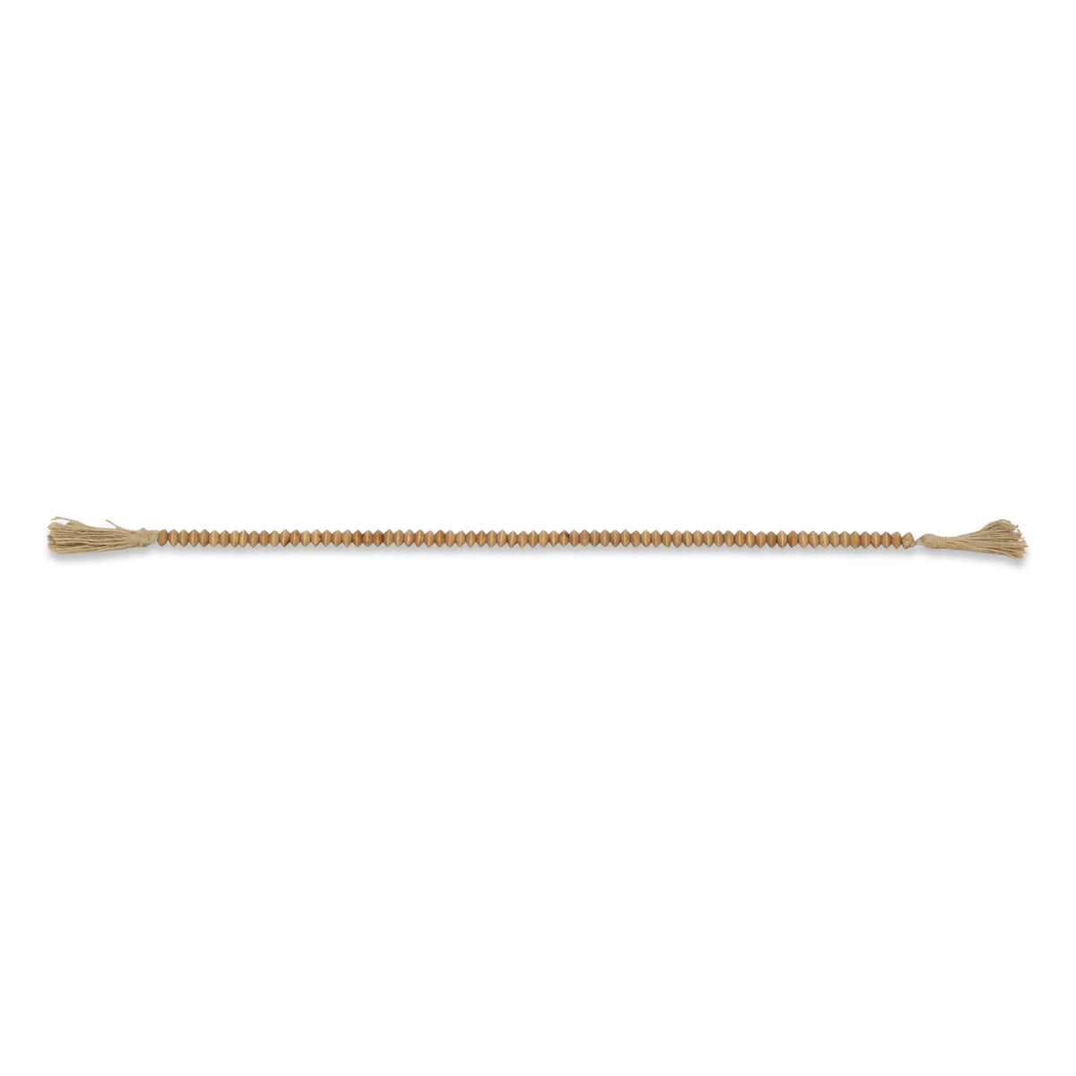 36" BROWN ROPE AND WOOD HAND PAINTED DECORATIVE TASSEL