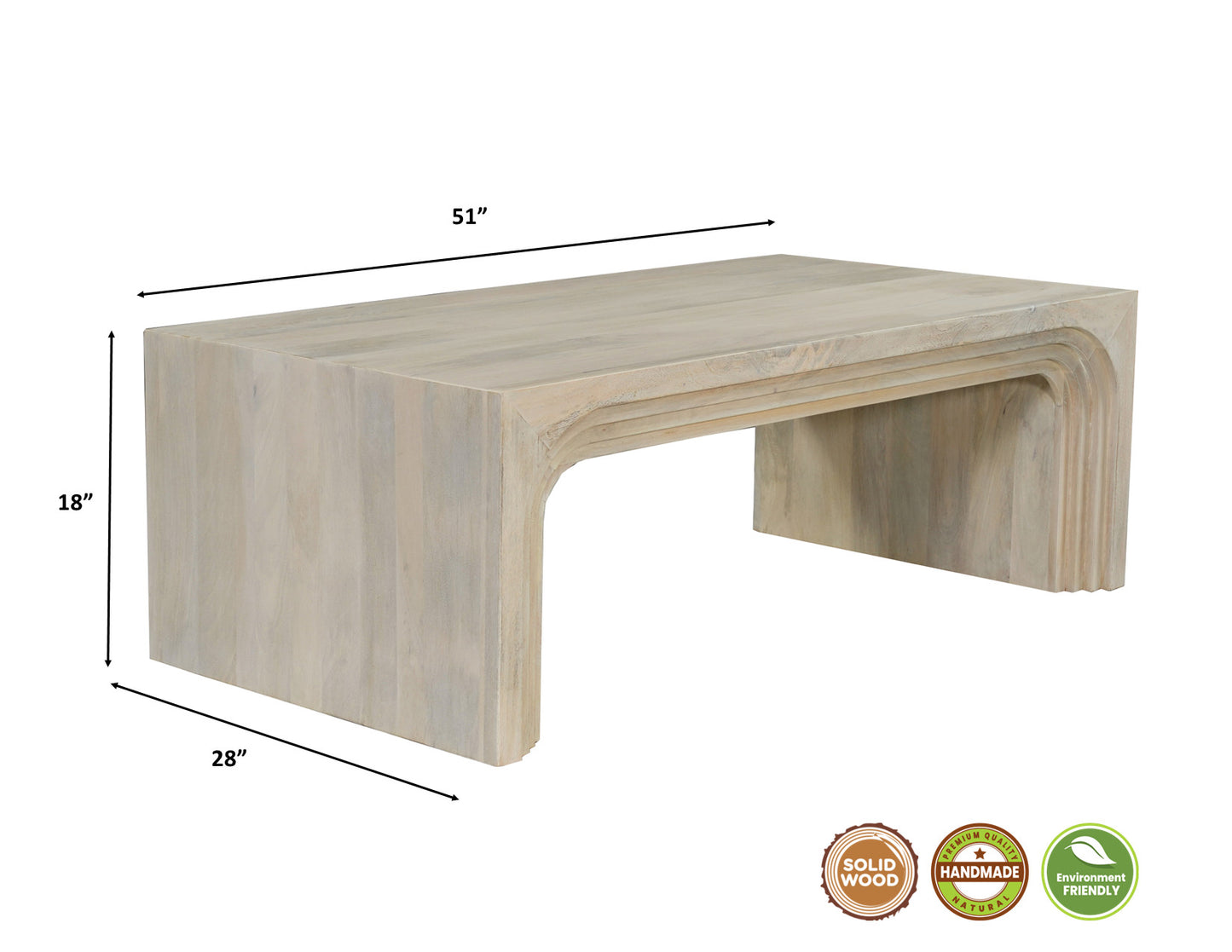 wood double pedestal coffee table, double pedestal coffee table, pedestal coffee table, solid wood double pedestal coffee, 51" white solid wood double
