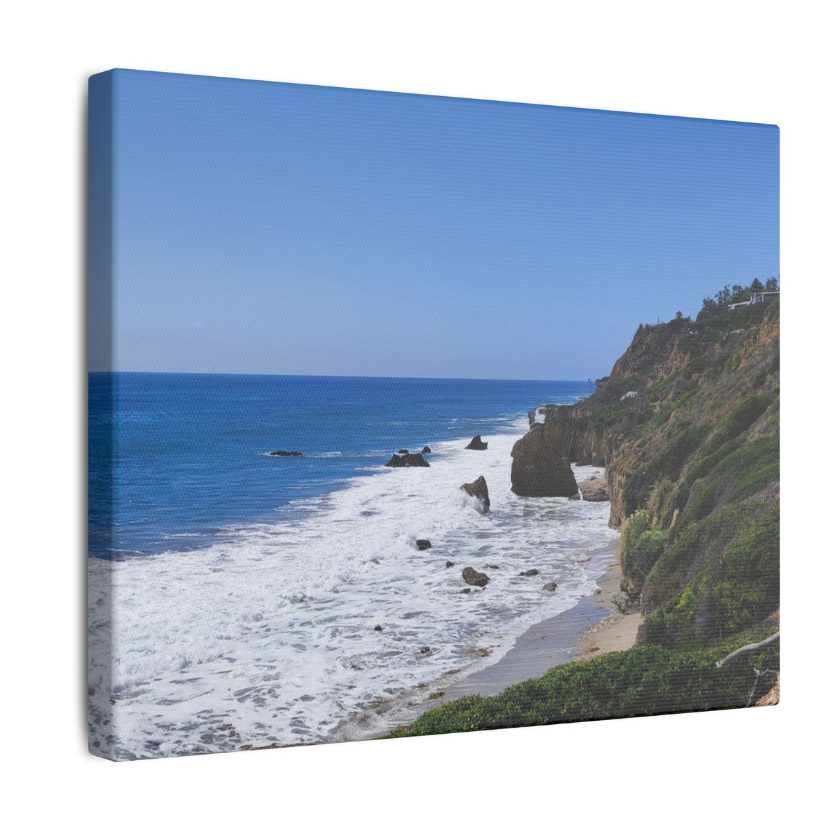 OCEAN SERENE COASTAL LANDSCAPE MATTE CANVAS PRINT WALL ART - Varnish & Vibe