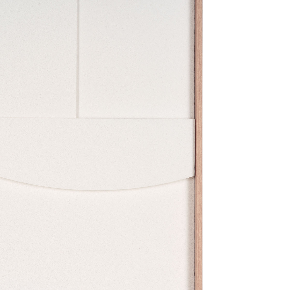 WHITE MINIMALIST GEO BROWN SHADOWBOX WALL ART - Varnish & Vibe