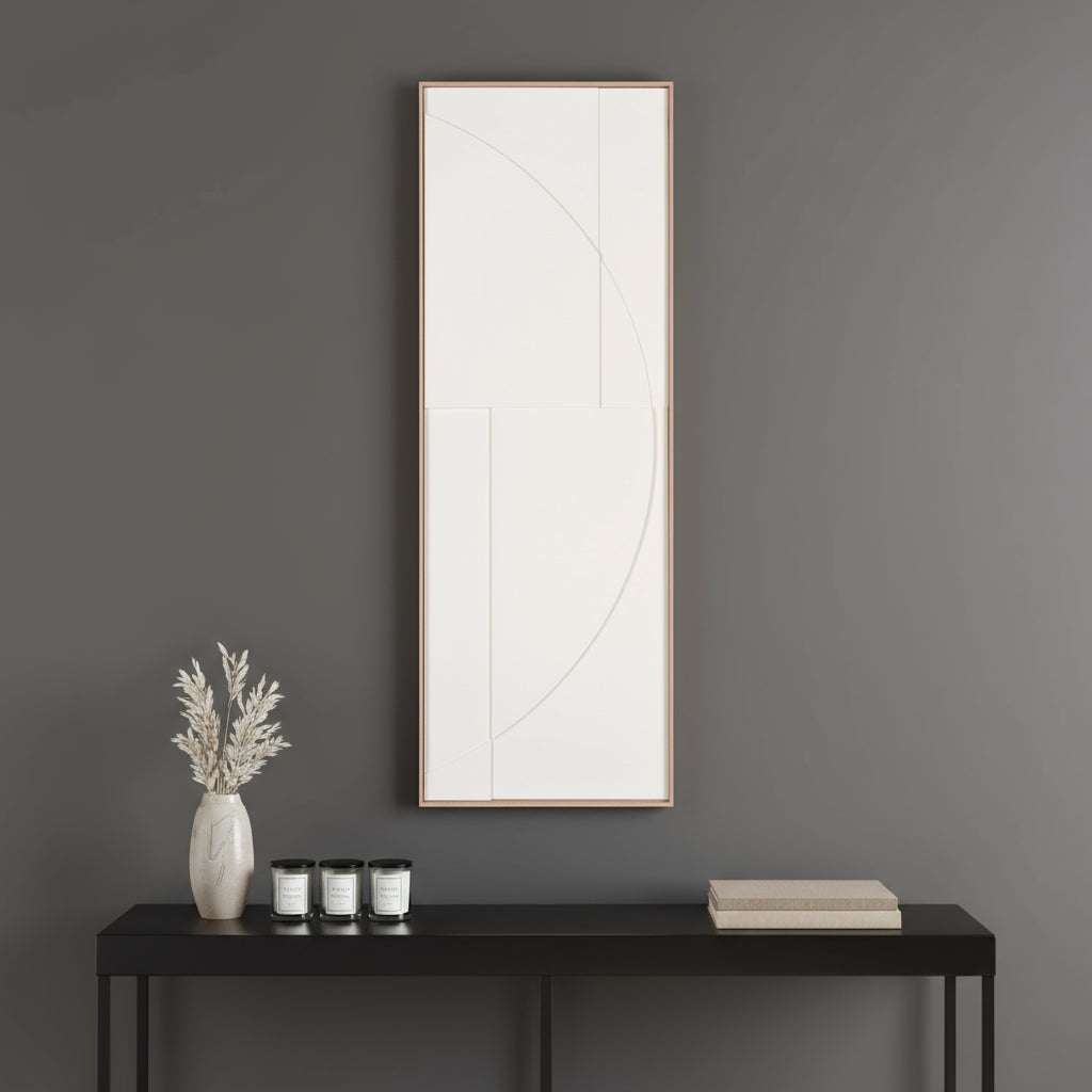 WHITE GEO BROWN SHADOWBOX WALL ART - Varnish & Vibe