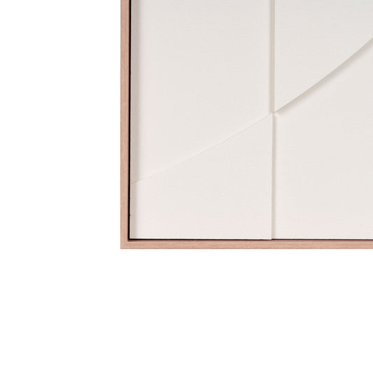 WHITE GEO BROWN SHADOWBOX WALL ART