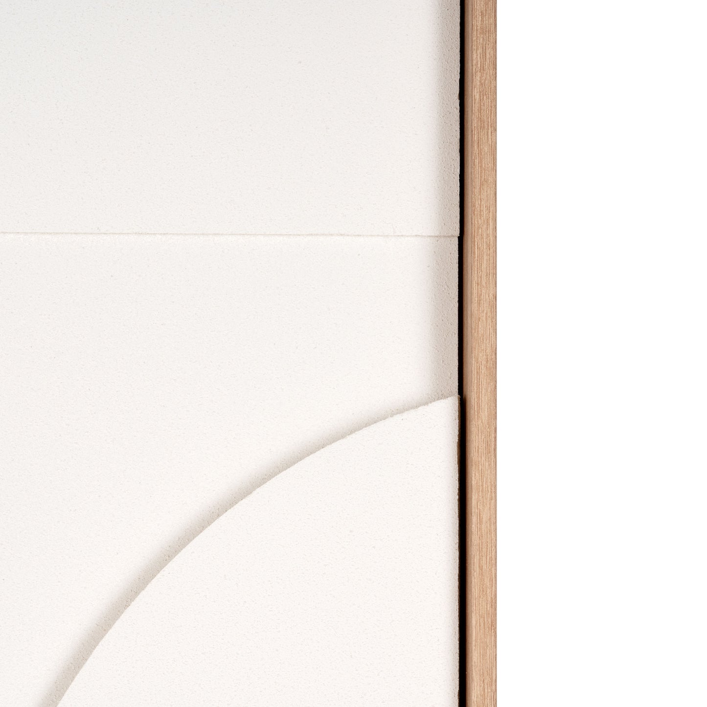 WHITE GEO MACHE BROWN SHADOWBOX WALL ART