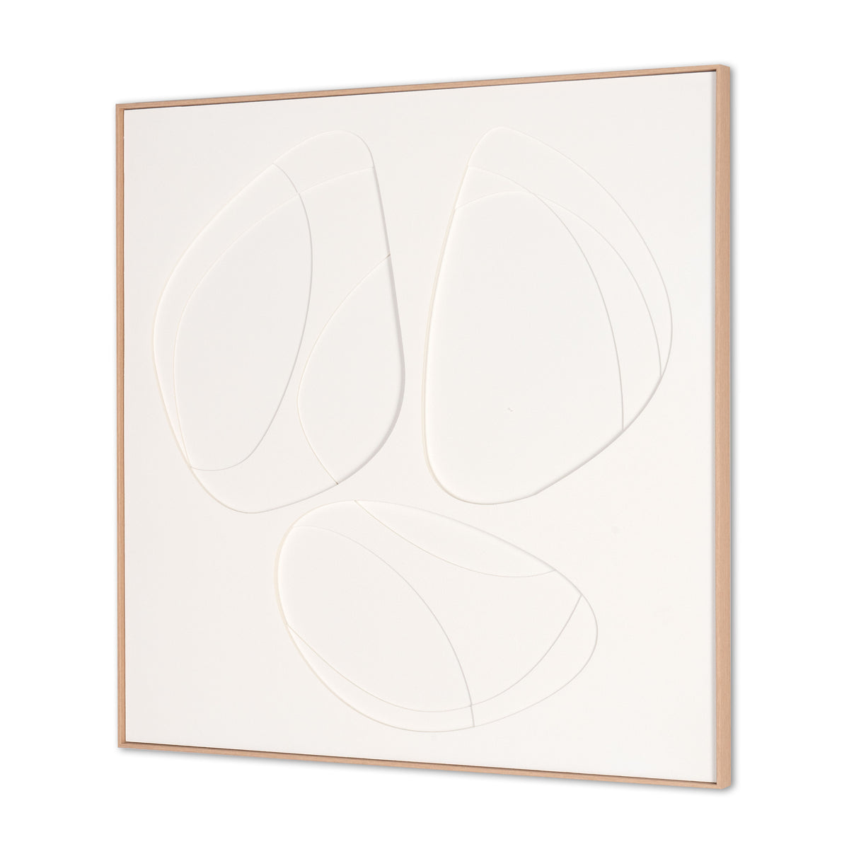 WHITE GEO TRIO BROWN SHADOWBOX WALL ART - Varnish & Vibe