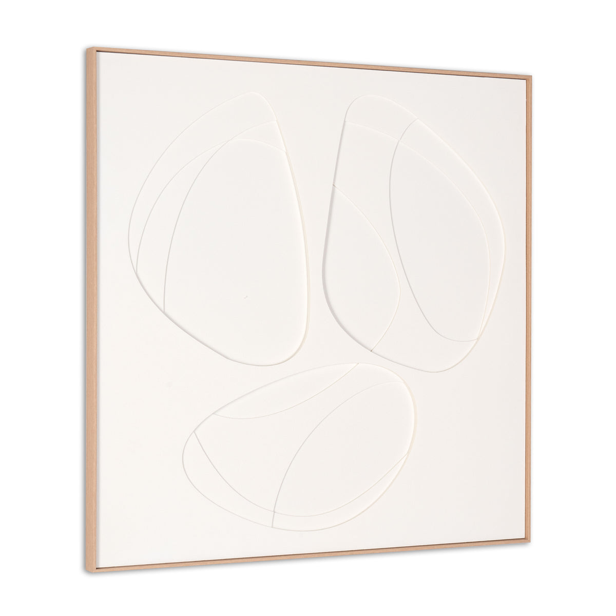 WHITE GEO TRIO BROWN SHADOWBOX WALL ART - Varnish & Vibe