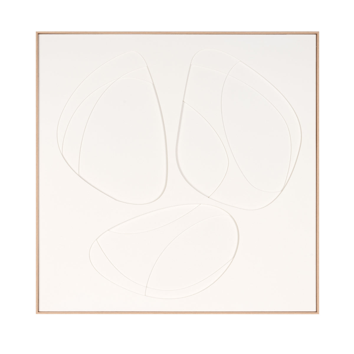 WHITE GEO TRIO BROWN SHADOWBOX WALL ART - Varnish & Vibe
