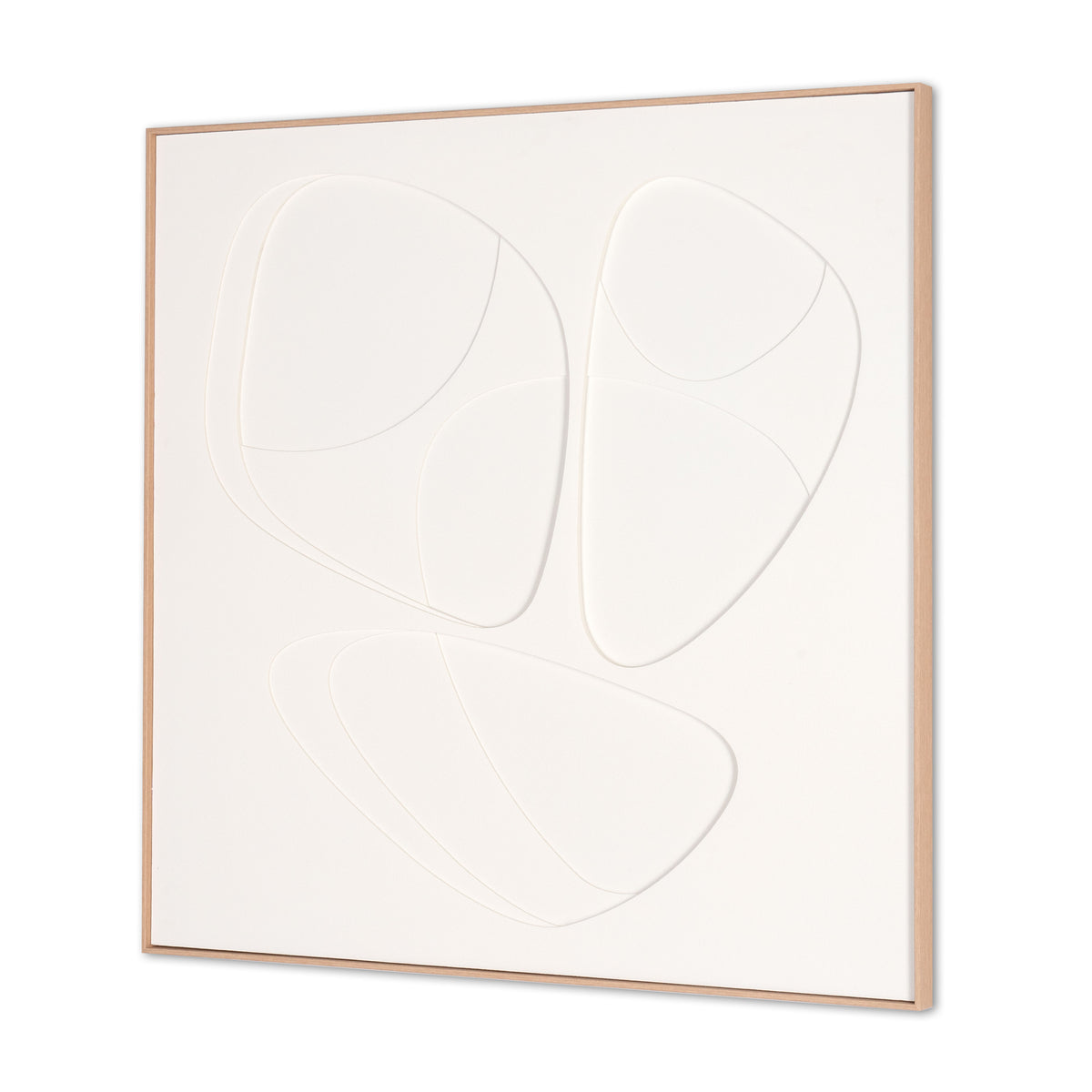 WHITE CURVY GEO TRIO BROWN SHADOWBOX WALL ART - Varnish & Vibe