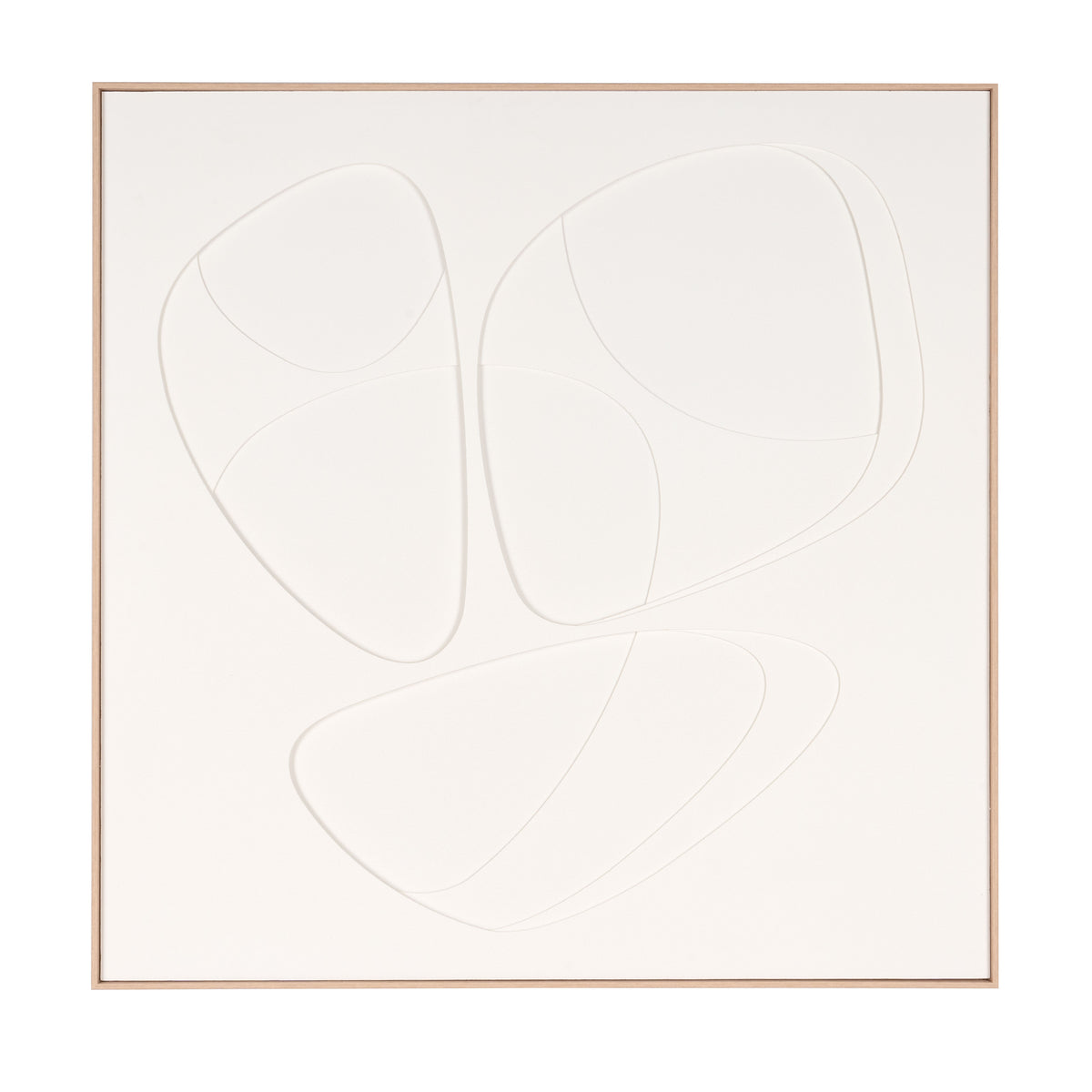 Abstract art piece with geometric shapes on a white background