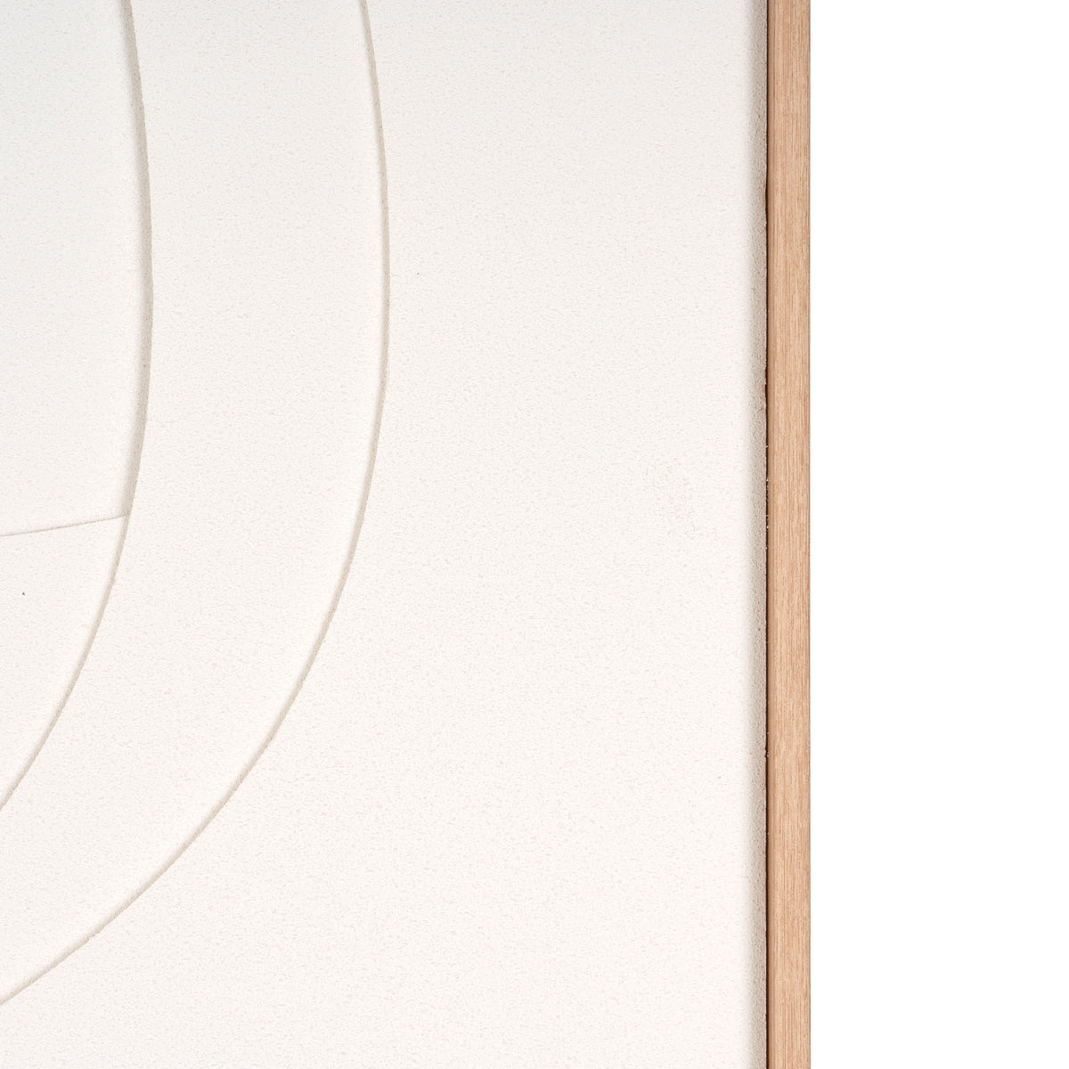 WHITE CURVY GEO TRIO BROWN SHADOWBOX WALL ART - Varnish & Vibe