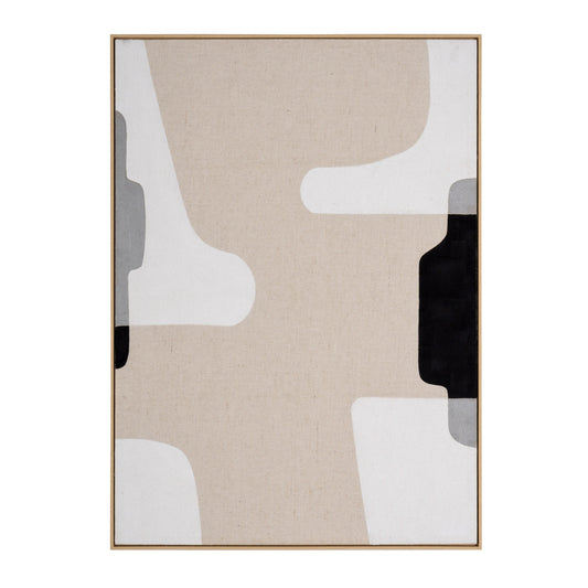 MALIBU CADENZA HAND PAINTED BROWN FLOATER FRAME WALL ART - Varnish & Vibe