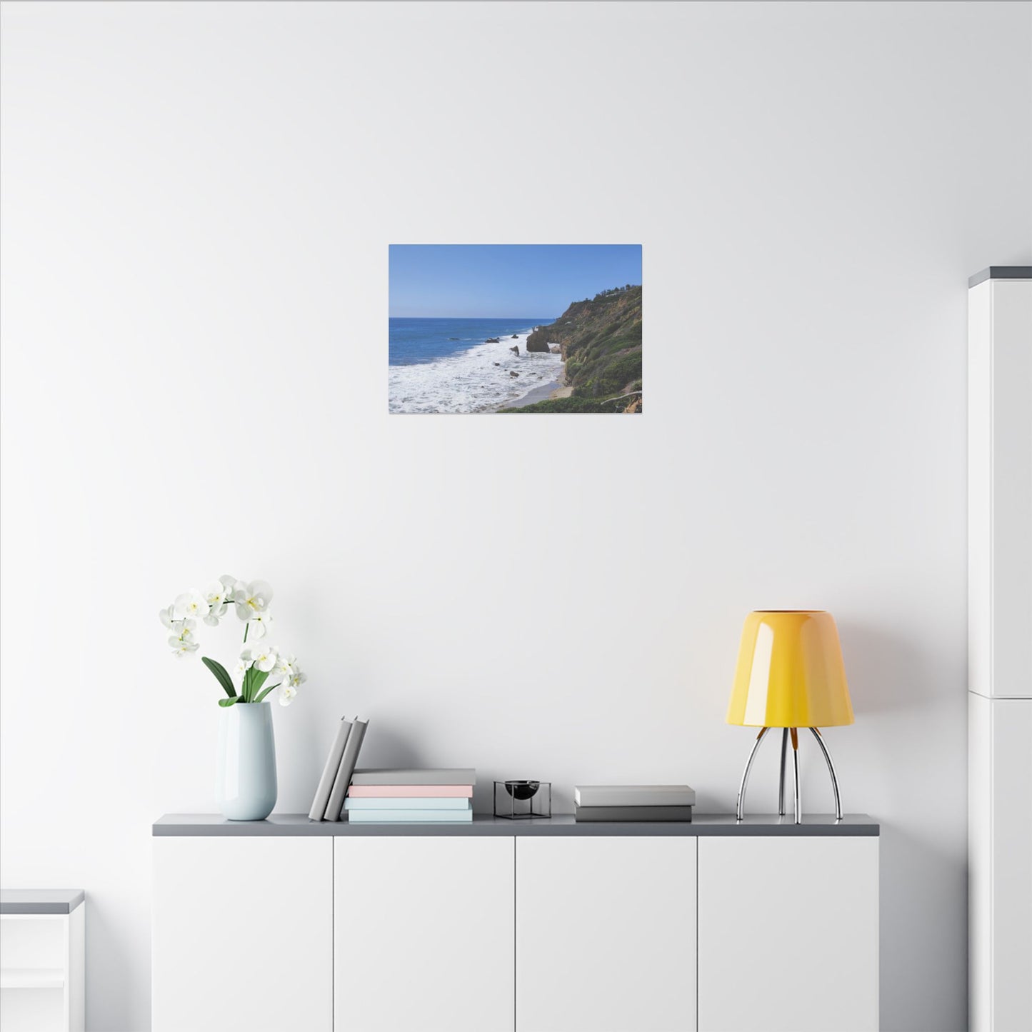 OCEAN SERENE COASTAL LANDSCAPE MATTE CANVAS PRINT WALL ART - Varnish & Vibe