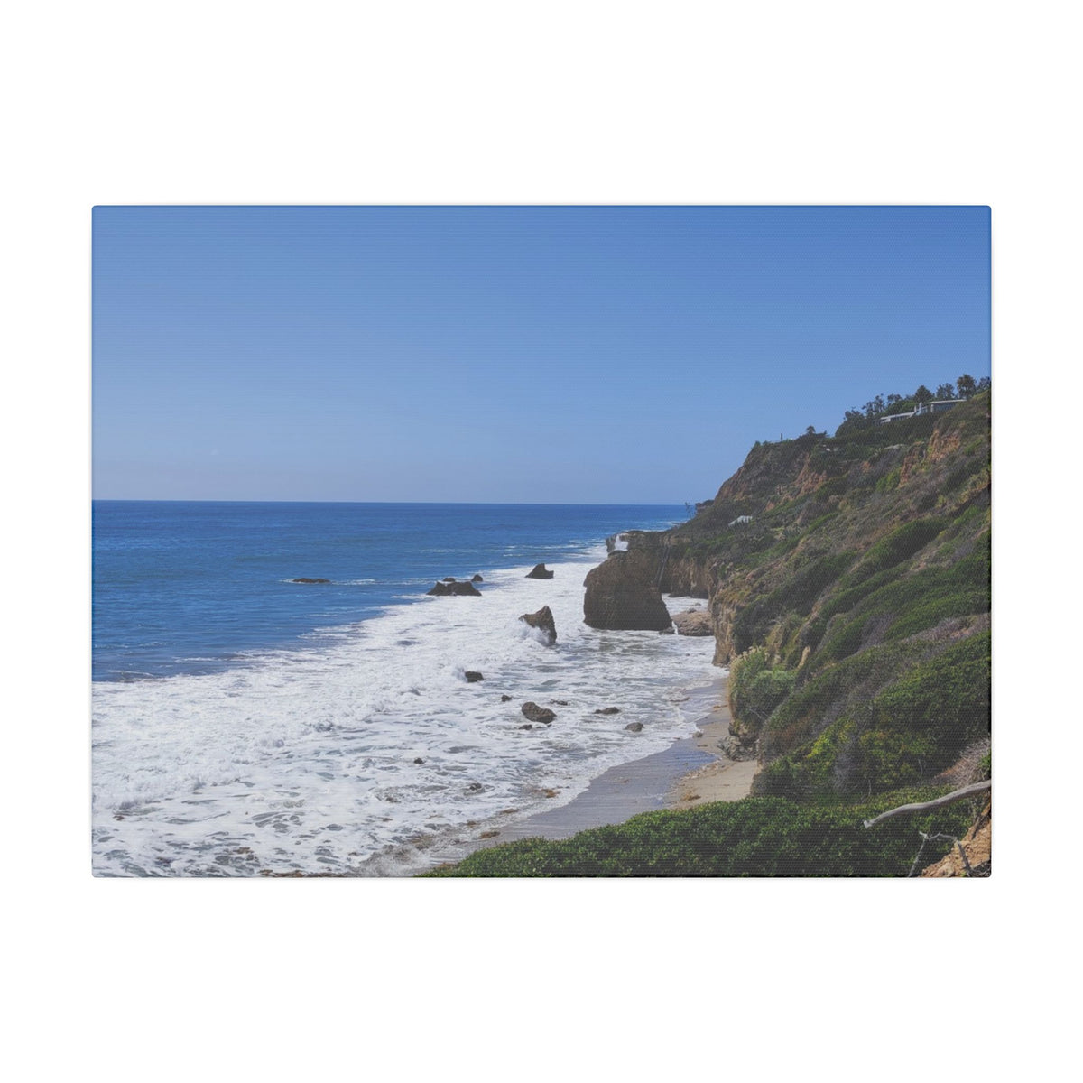 OCEAN SERENE COASTAL LANDSCAPE MATTE CANVAS PRINT WALL ART - Varnish & Vibe
