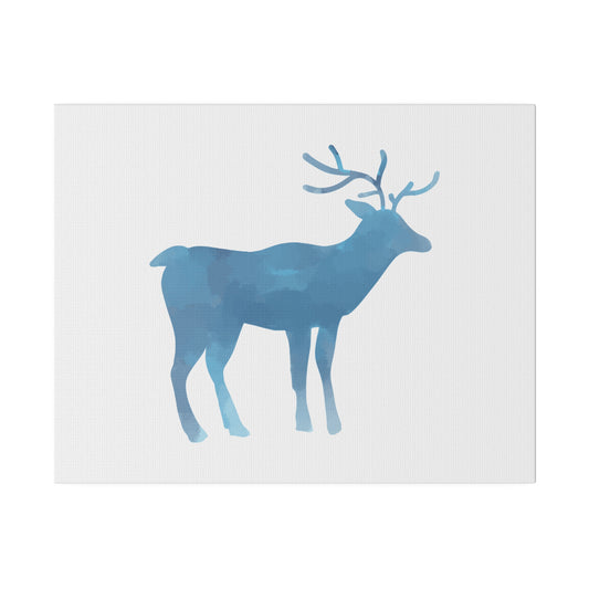 Reindeer Winter Matte Canvas, Stretched, 0.75" - Varnish & Vibe