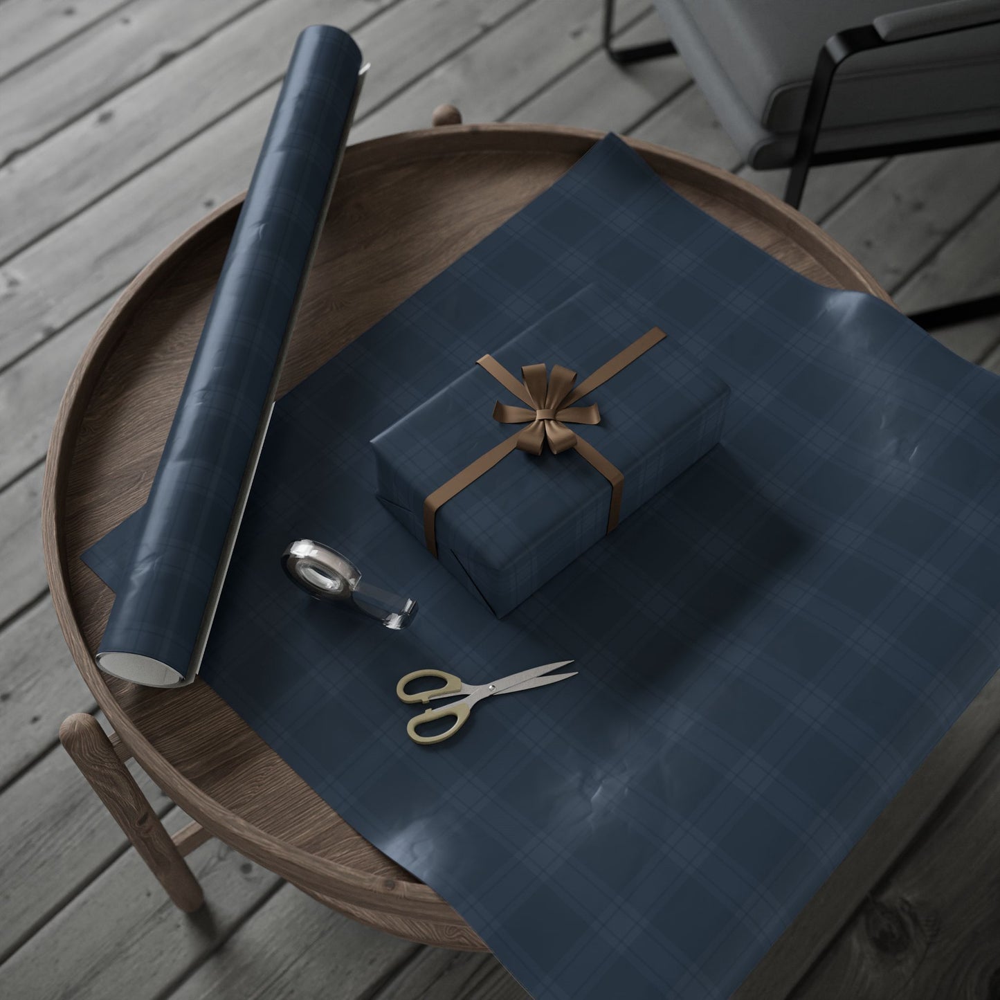 Blue Tartan Wrapping Papers - Varnish & Vibe