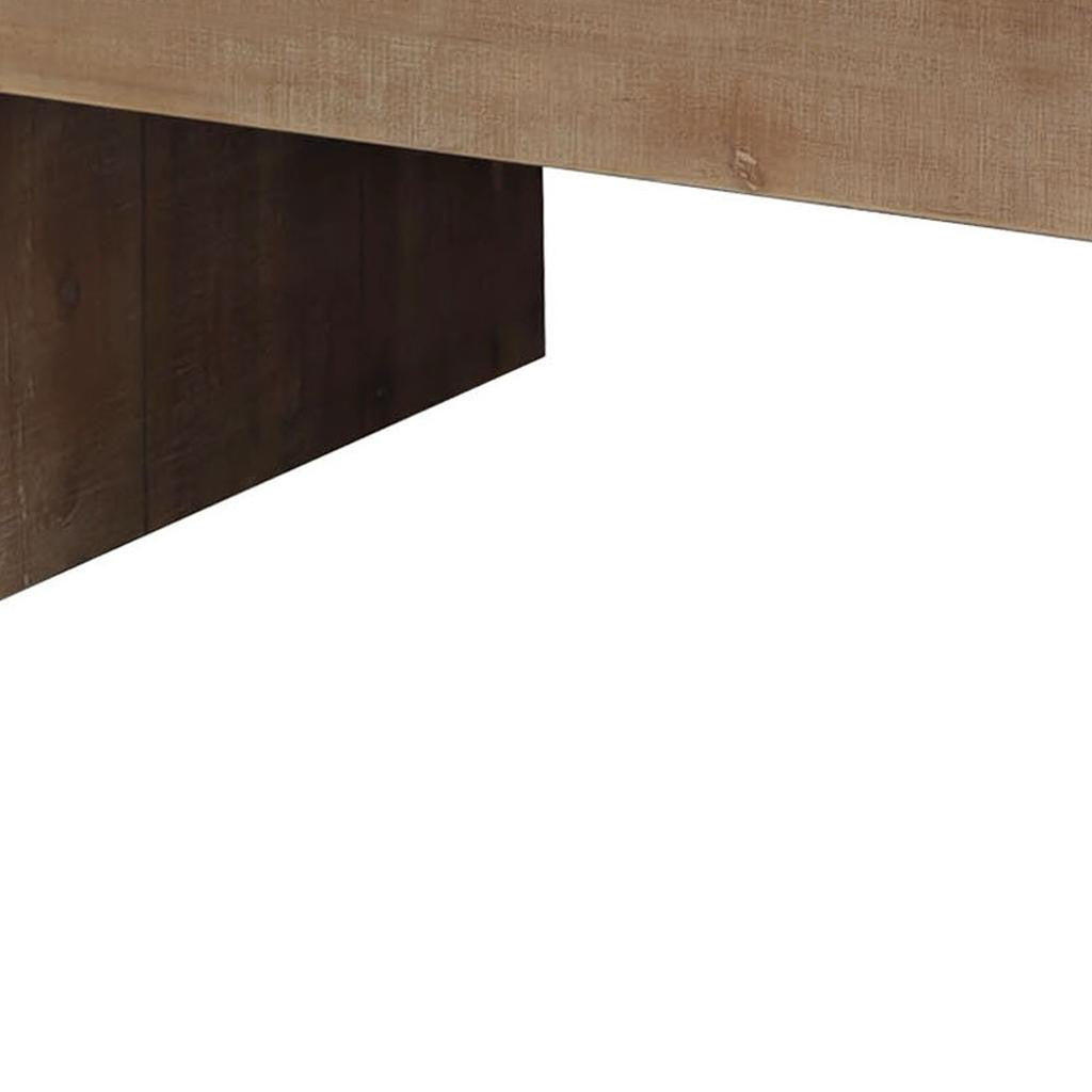 49" NATURAL WOOD CHUNKY RECTANGULAR COFFEE TABLE - Varnish & Vibe