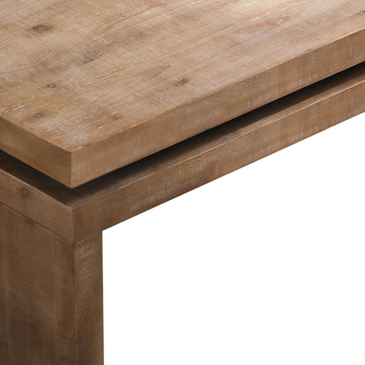 MALIBU 48" NATURAL WOOD DISTRESSED FLOATING FRAME COFFEE TABLE - Varnish & Vibe