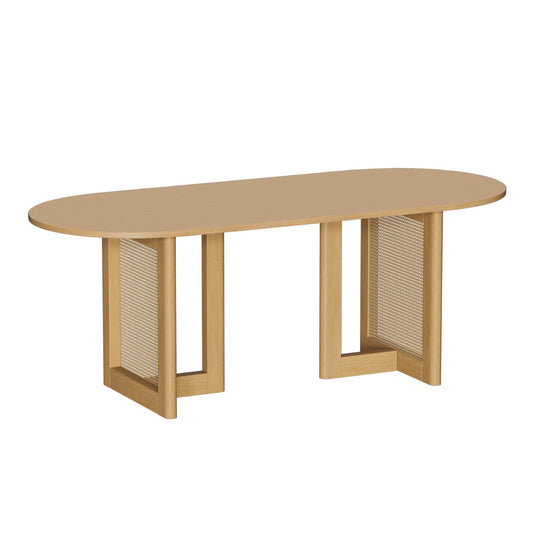 MALIBU I 79" UNFINISHED WOOD OVAL BAR TABLE