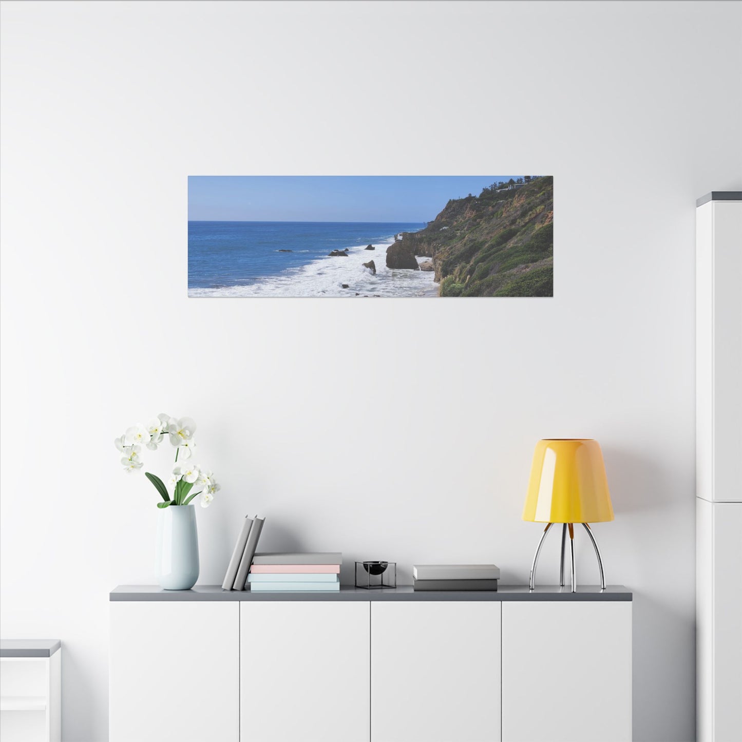 OCEAN SERENE COASTAL LANDSCAPE MATTE CANVAS PRINT WALL ART - Varnish & Vibe
