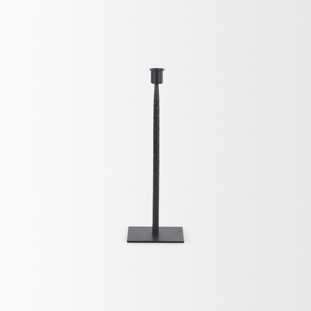 PALISADES 12" BLACK METAL FLOOR TAPER CANDLESTICK - Varnish & Vibe