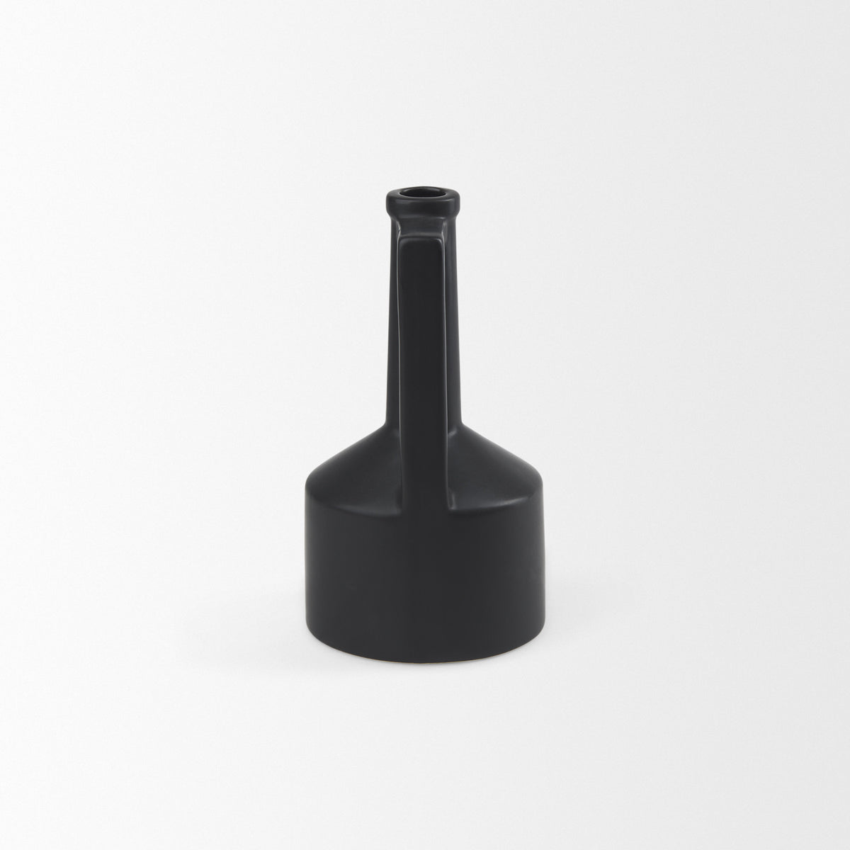 PALISADES 9" BLACK CERAMIC TABLE VASE - Varnish & Vibe