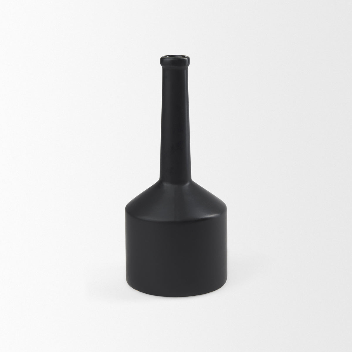 PALISADES 13" BLACK CERAMIC TABLE VASE - Varnish & Vibe