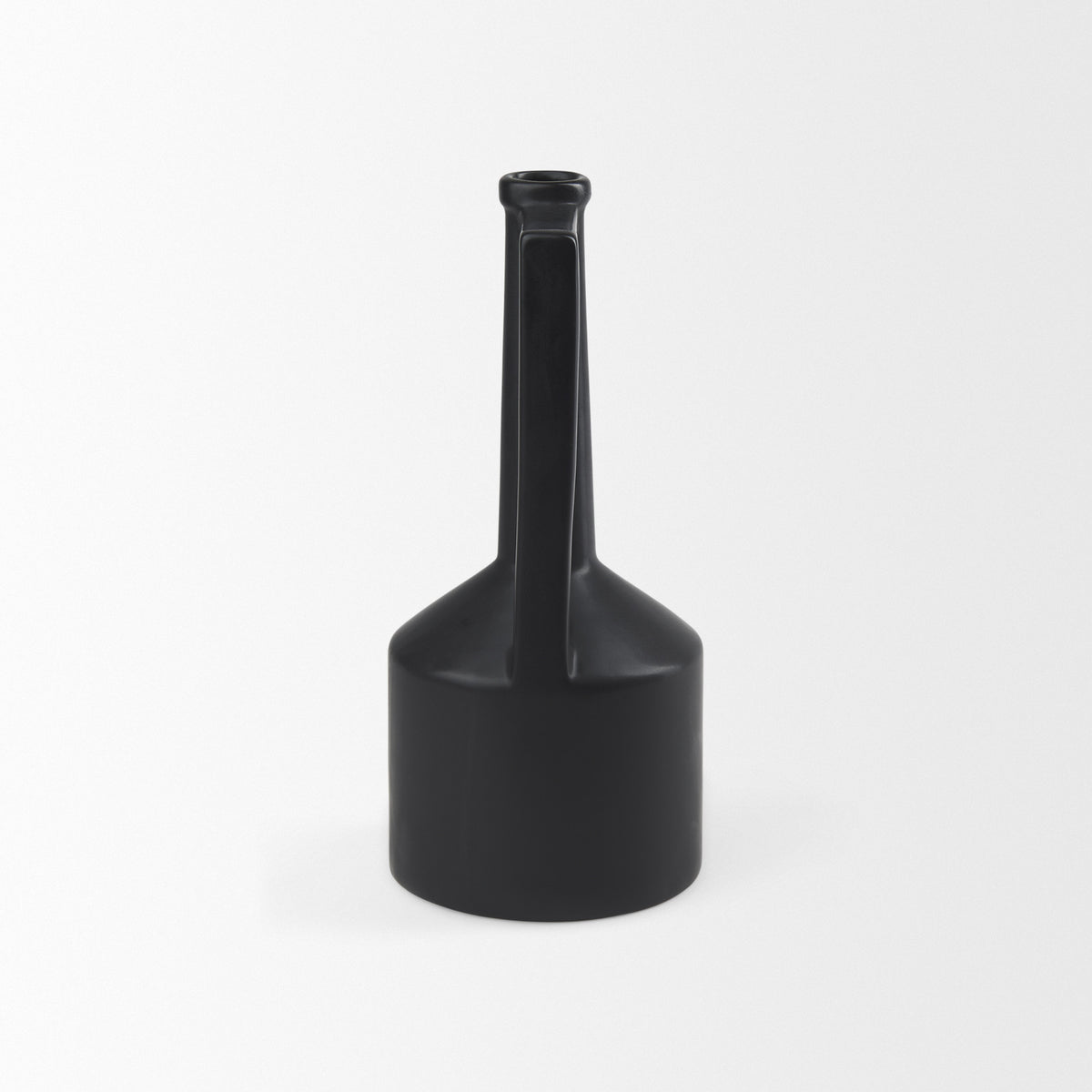 PALISADES 13" BLACK CERAMIC TABLE VASE - Varnish & Vibe
