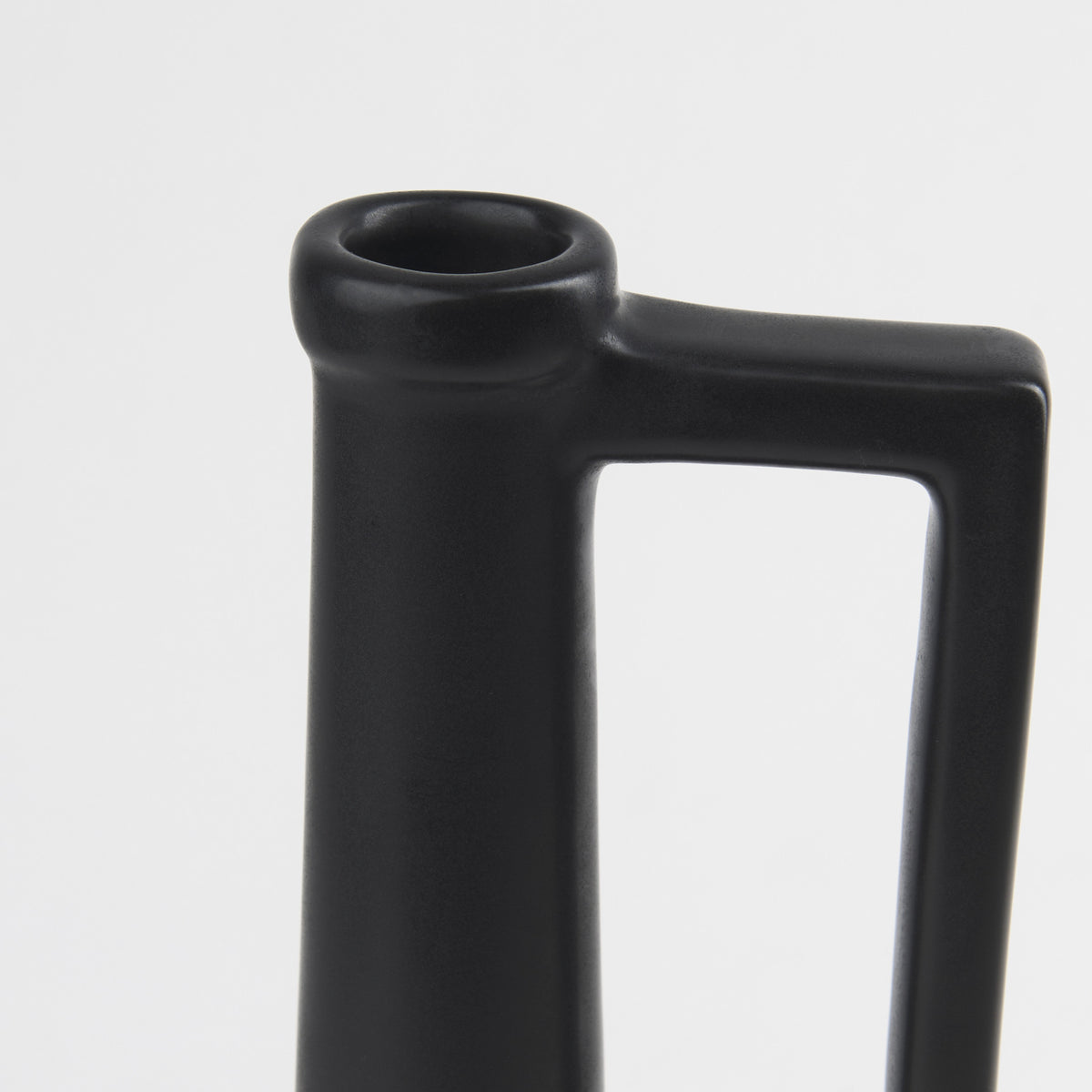 PALISADES 13" BLACK CERAMIC TABLE VASE - Varnish & Vibe