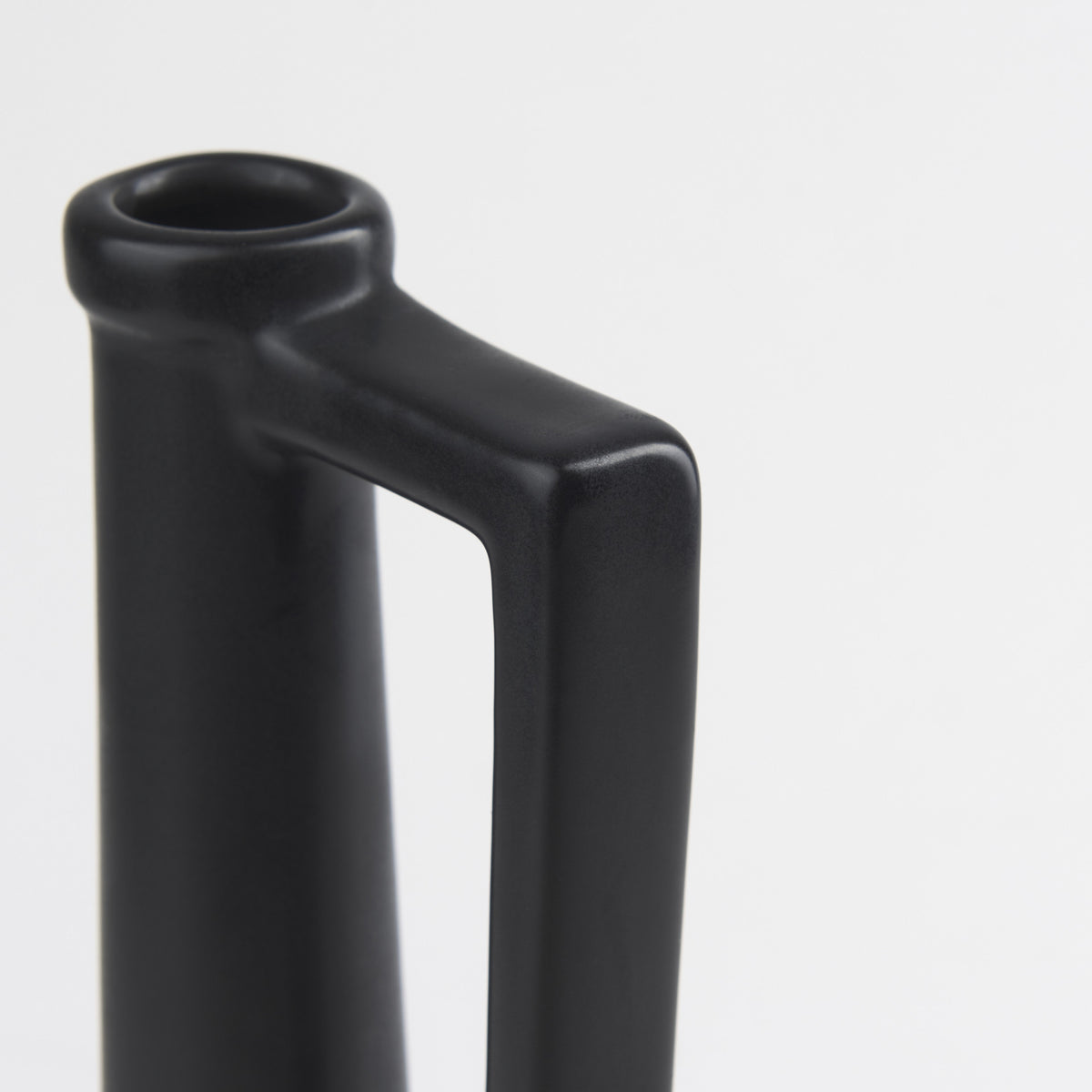 PALISADES 13" BLACK CERAMIC TABLE VASE - Varnish & Vibe